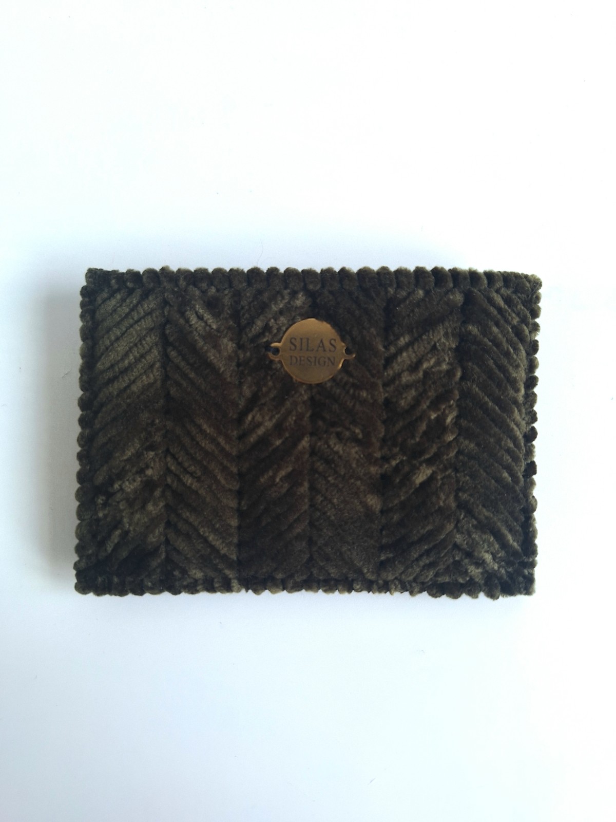 Geweven pasjeshouder | Camouflage groen velvet look - 130039 Geweven pasjeshouder | Camouflage groen velvet look