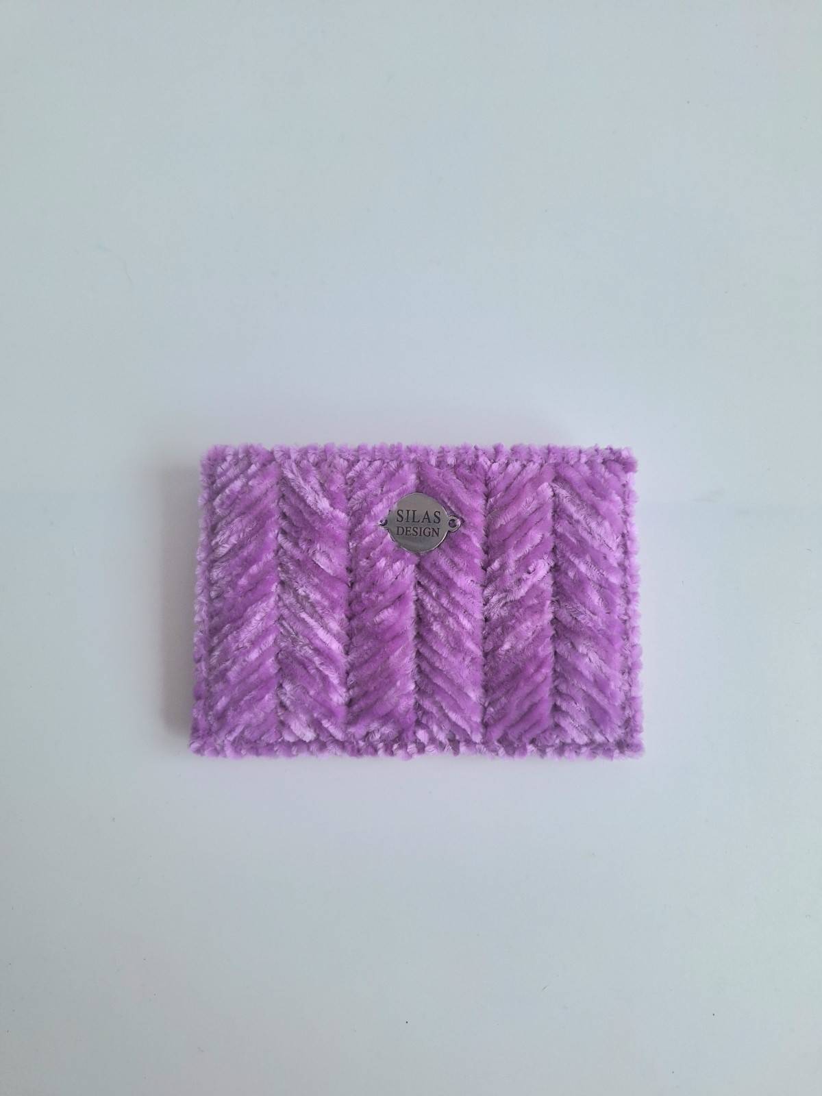Geweven pasjeshouder | Lavendel velvet look - 130077 Geweven pasjeshouder | Lavendel velvet look