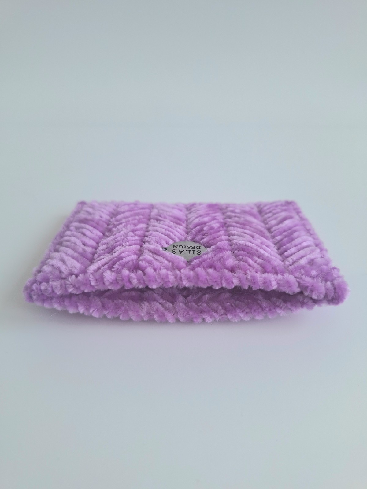 Geweven pasjeshouder | Lavendel velvet look - 130079 Geweven pasjeshouder | Lavendel velvet look