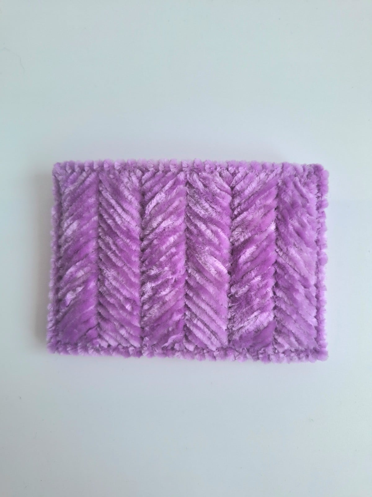 Geweven pasjeshouder | Lavendel velvet look - 130080 Geweven pasjeshouder | Lavendel velvet look