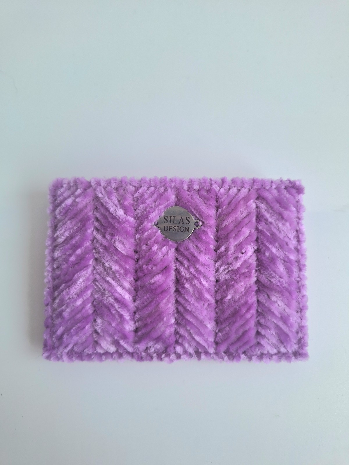 Geweven pasjeshouder | Lavendel velvet look - 130081 Geweven pasjeshouder | Lavendel velvet look