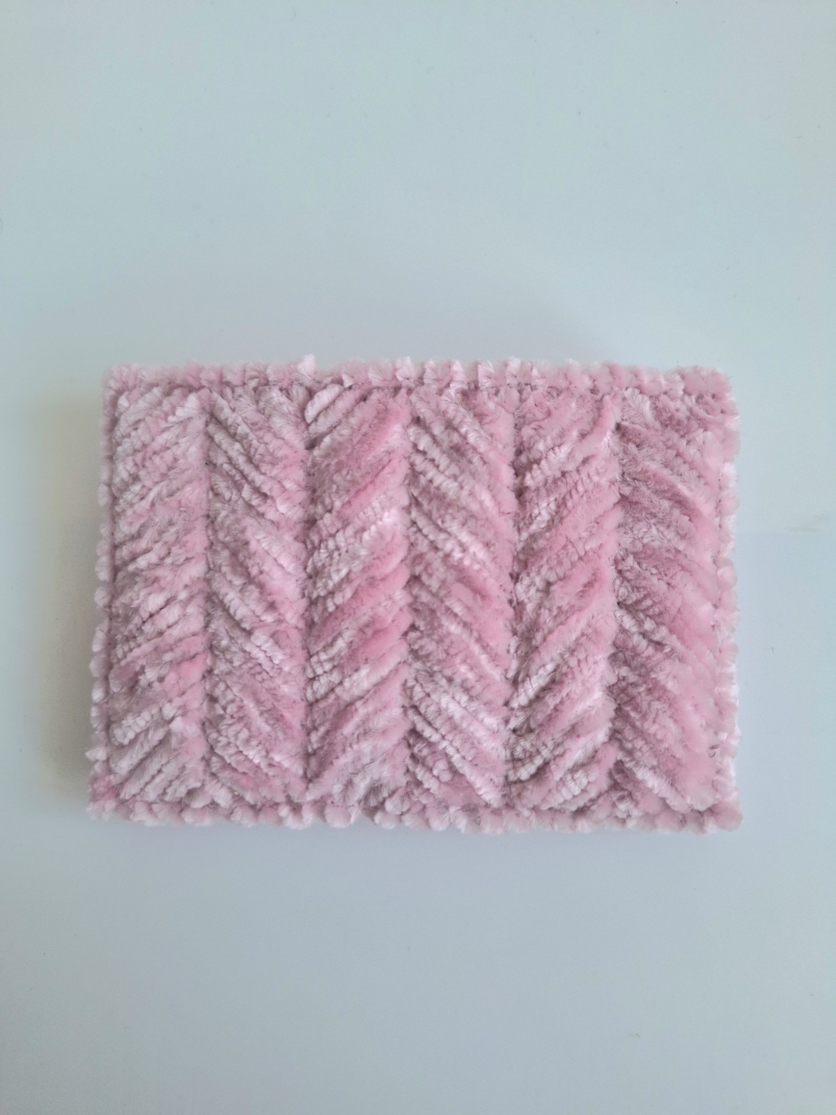 Geweven pasjeshouder | Poeder roze velvet look - 130052 Geweven pasjeshouder | Poeder roze velvet look