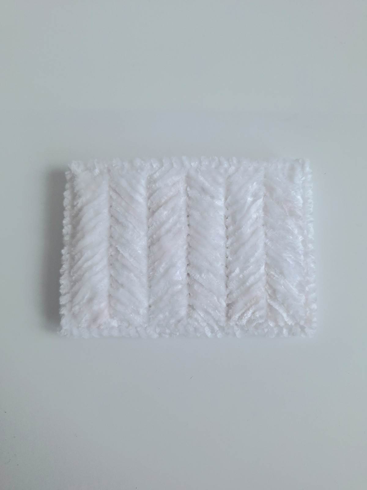 Geweven pasjeshouder | Wit velvet look