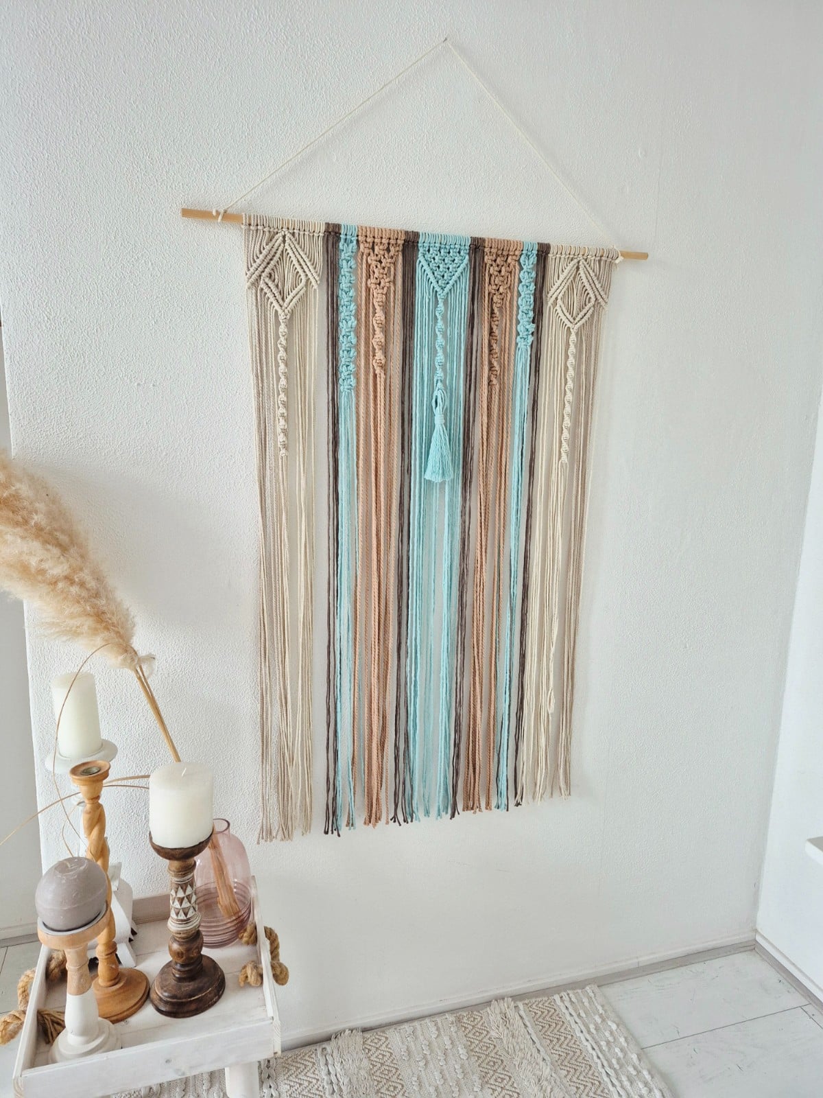 Groot wandkleed! - 128143 Groot macrame wandkleed!
