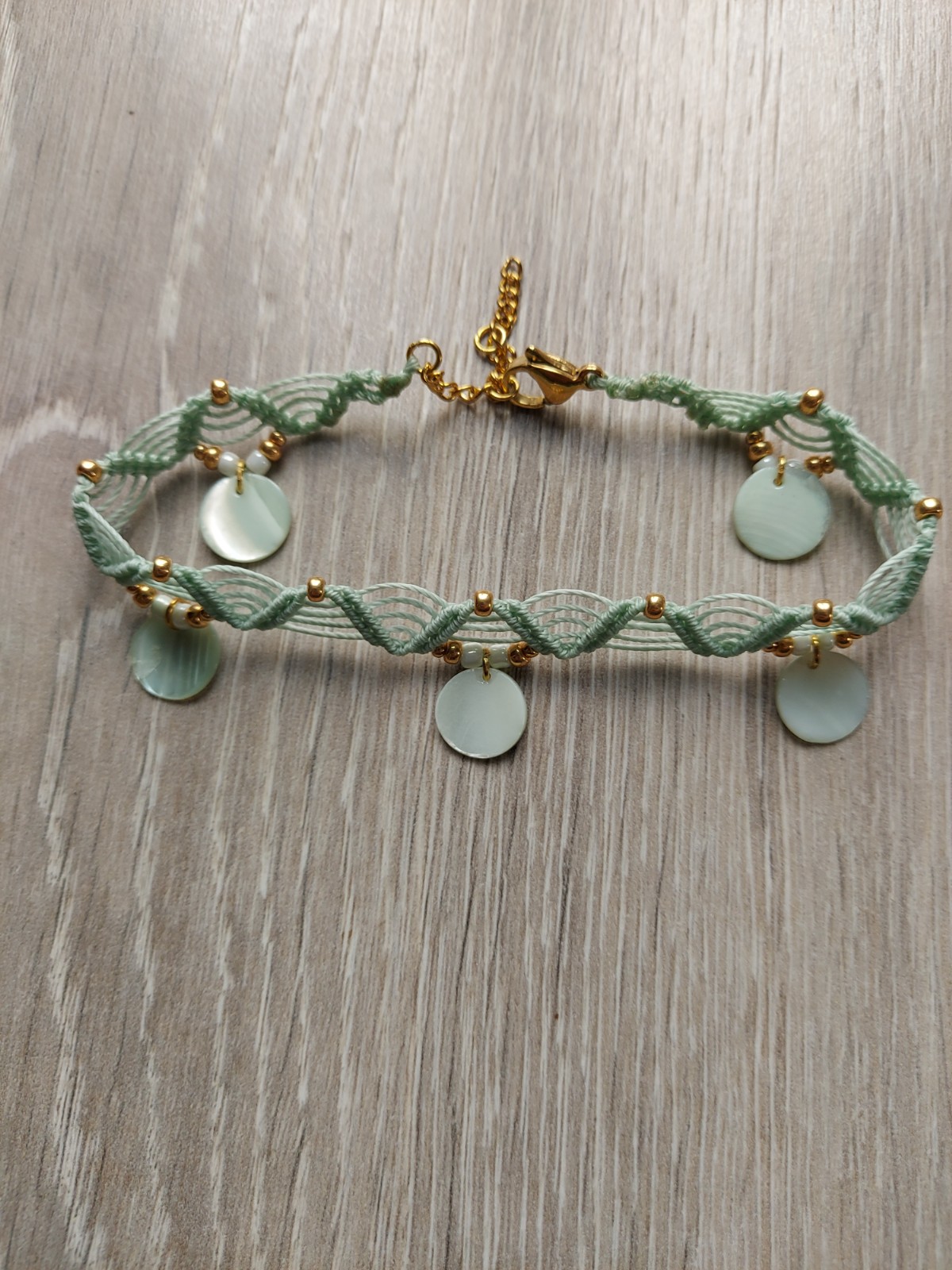 ✨ Handgemaakt verstelbaar enkelbandje – Micro-macramé ✨ - 128140 ✨ Handgemaakt verstelbaar enkelbandje – Micro-macramé ✨