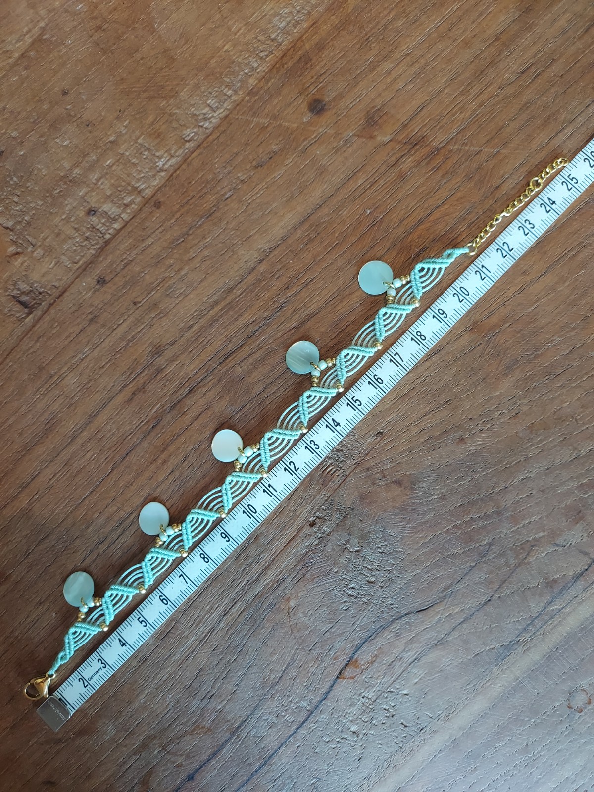 ✨ Handgemaakt verstelbaar enkelbandje – Micro-macramé ✨ - 128142 ✨ Handgemaakt verstelbaar enkelbandje – Micro-macramé ✨