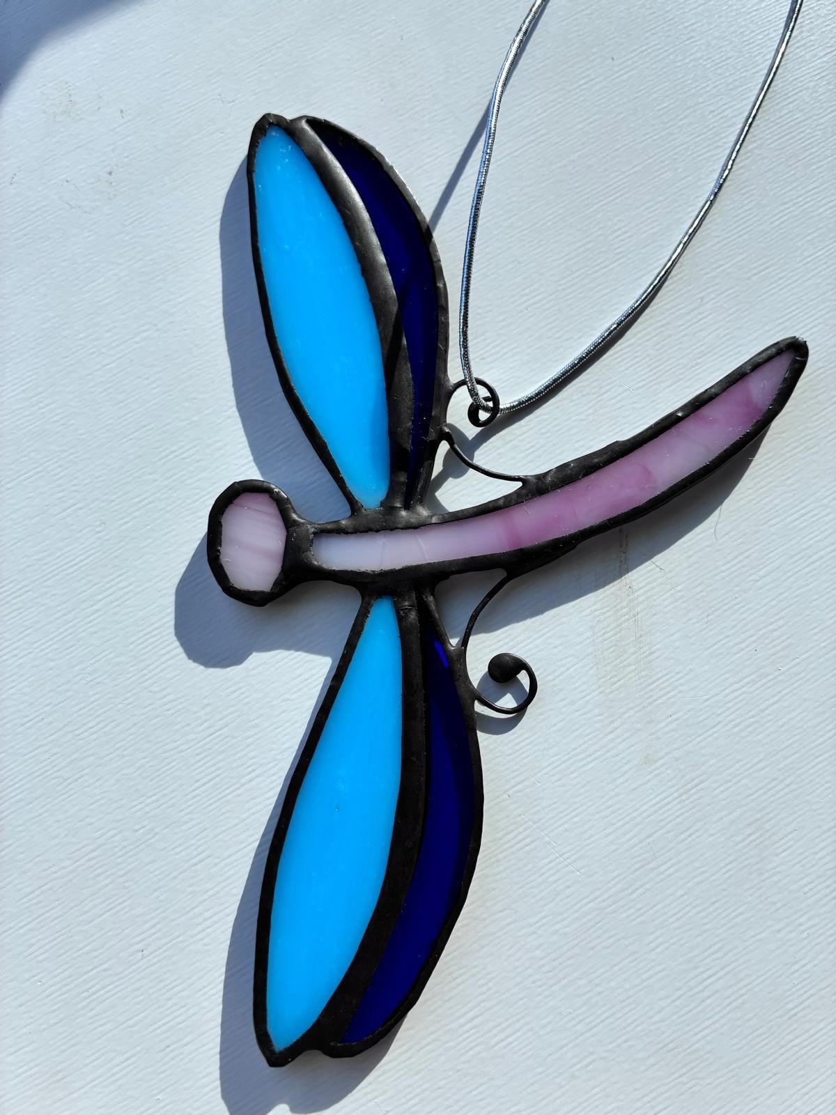 Handgemaakte Glas-in-Lood Libelle | Raamhanger | Tiffany-techniek