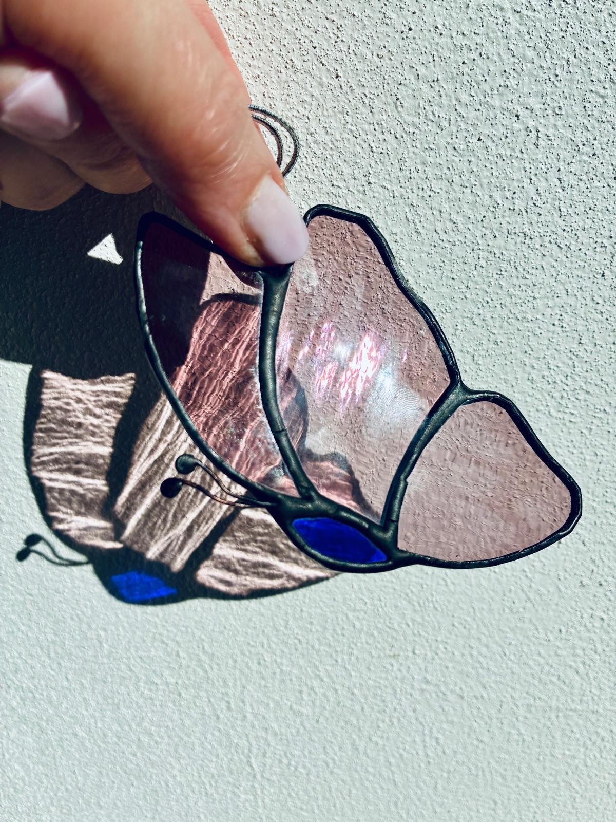 Handgemaakte raamhanger | Vlinder | Suncatcher | Tiffany-techniek | glas-in-lood