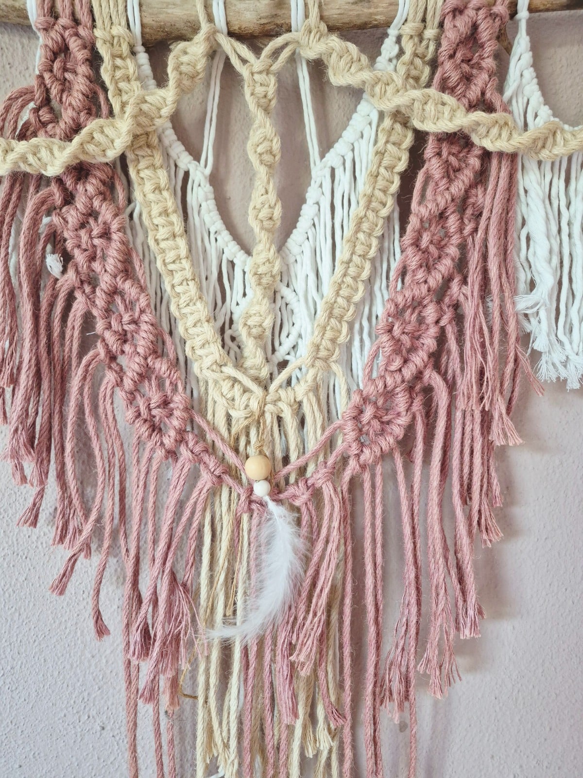 Jute macrame wandhanger, Ibiza stijl!