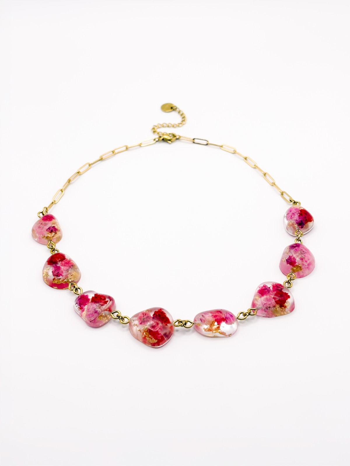 Ketting met Stenen Gevuld met Echte Bloemen uit Den Haag (GirlMeetsDe… - 127615 Ketting met Stenen Gevuld met Echte Bloemen uit Den Haag (GirlMeetsDenHaag x CH Design)