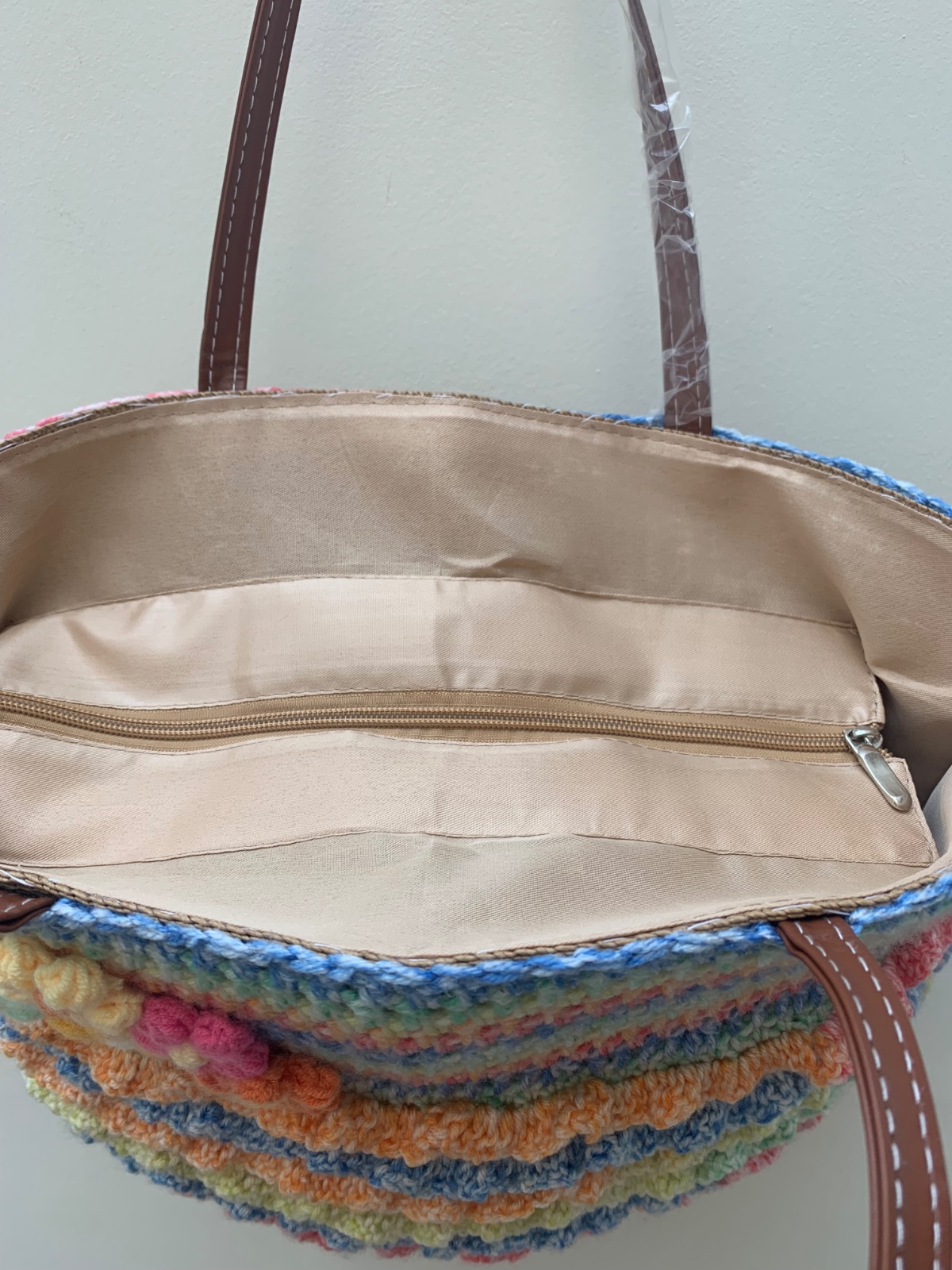 Mand/Tas zomers met roesjes en bloemen! - 128854 Mand/Tas zomers met roesjes en bloemen!