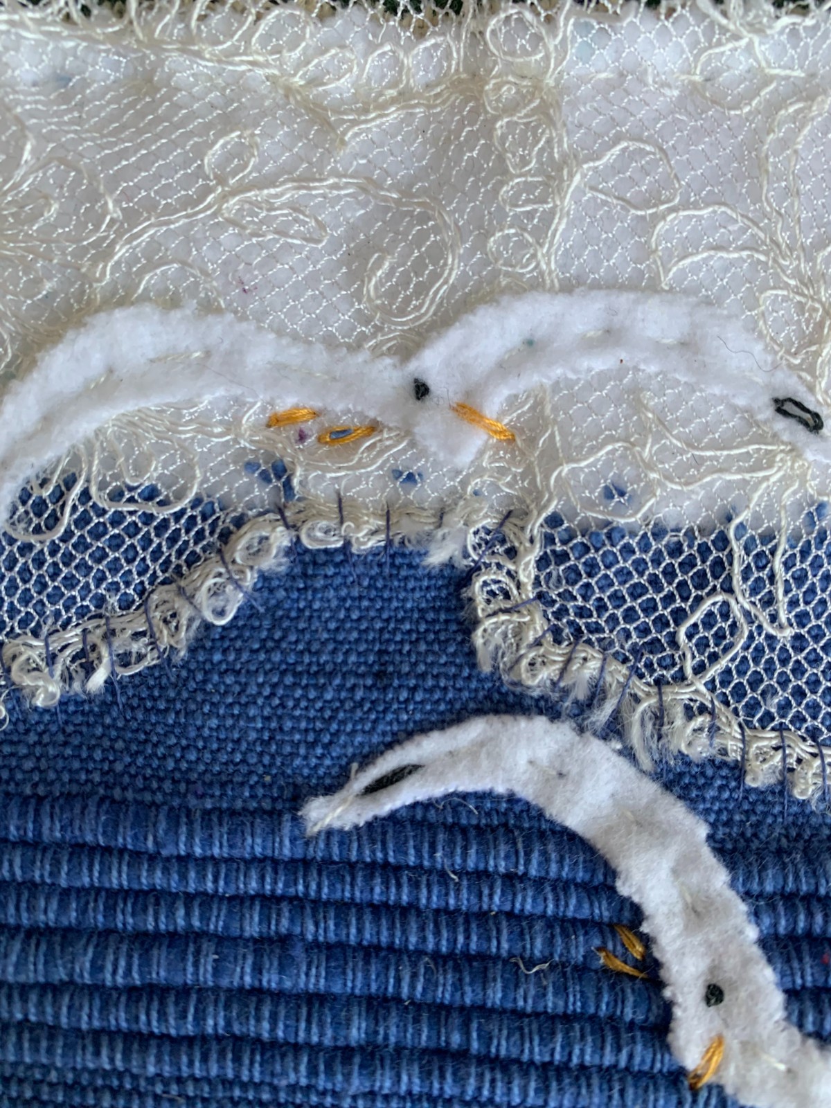 Mini wandkleedje met lucht en meeuwen