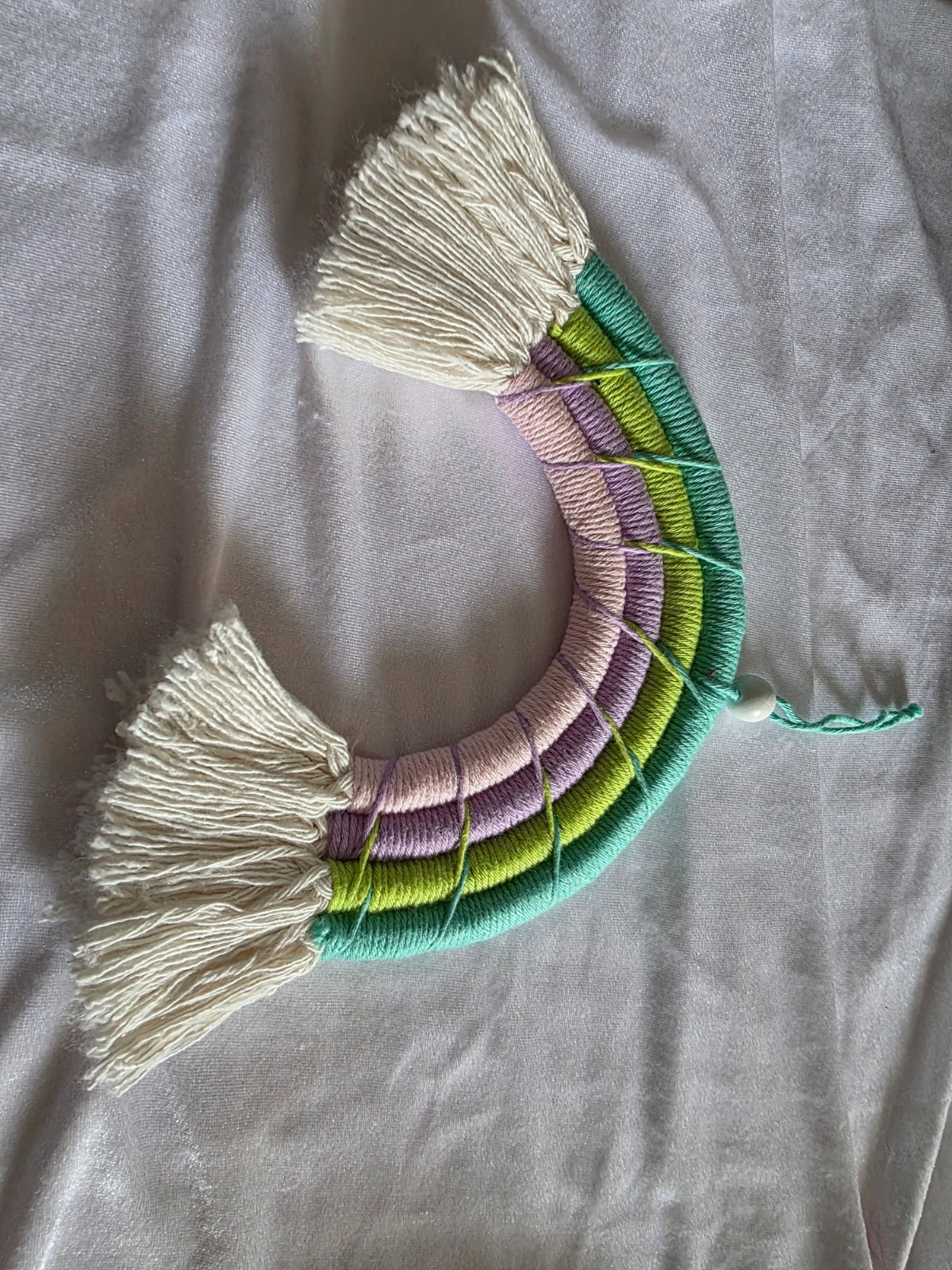 Pastel Rainbow Dreamcatcher – Kinderkamer Wandhanger - 130906 Pastel Rainbow Dreamcatcher – Kinderkamer Wandhanger