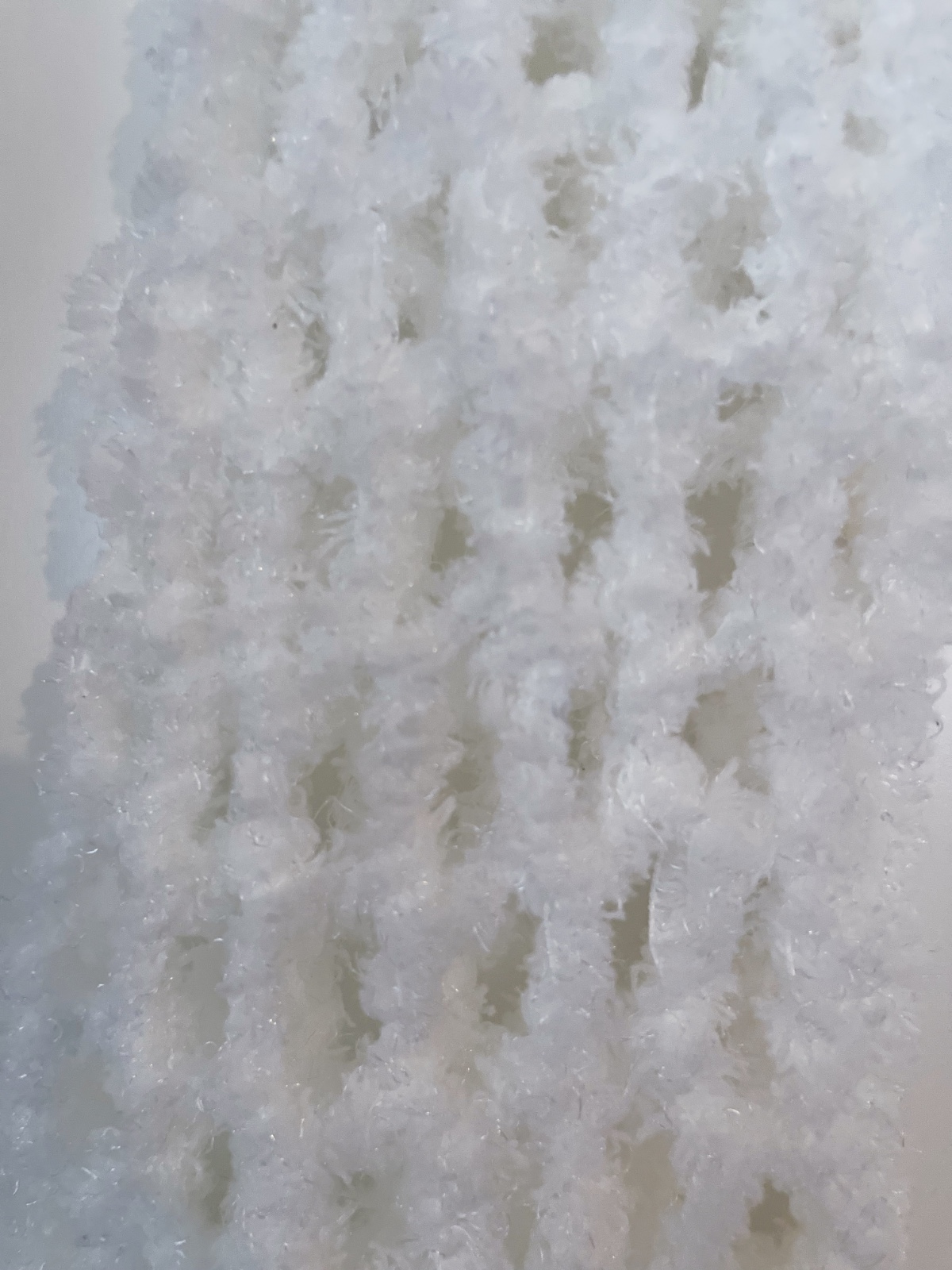 Sarasvati - Witte gehaakte teddy yarn shrug - M