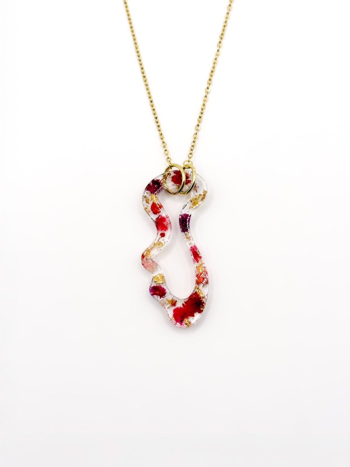 Subtiele Ketting met Organische Hanger Gevuld met Echt Gipskruid uit Den Haag (Draag op 2 manieren!) (GirlMeetsDenHaag x CH Design)