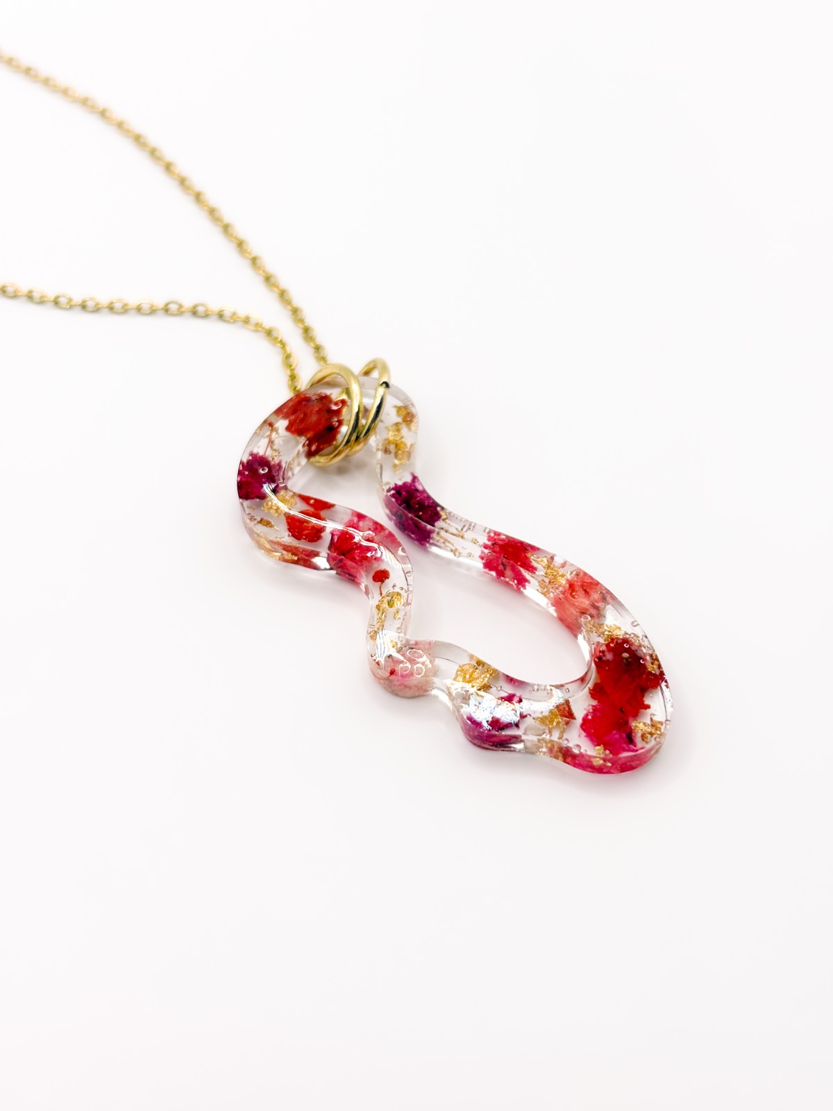 Subtiele Ketting met Organische Hanger Gevuld met Echt Gipskruid uit Den Haag (Draag op 2 manieren!) (GirlMeetsDenHaag x CH Design)