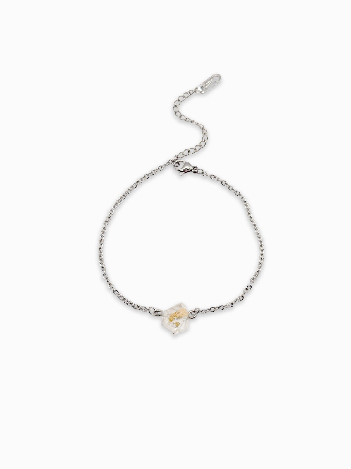 Armband met Kristalvormige Bedel Gevuld met Echt Gipskruid (The Class… - 131868 Armband met Kristalvormige Bedel Gevuld met Echt Gipskruid (The Classics)