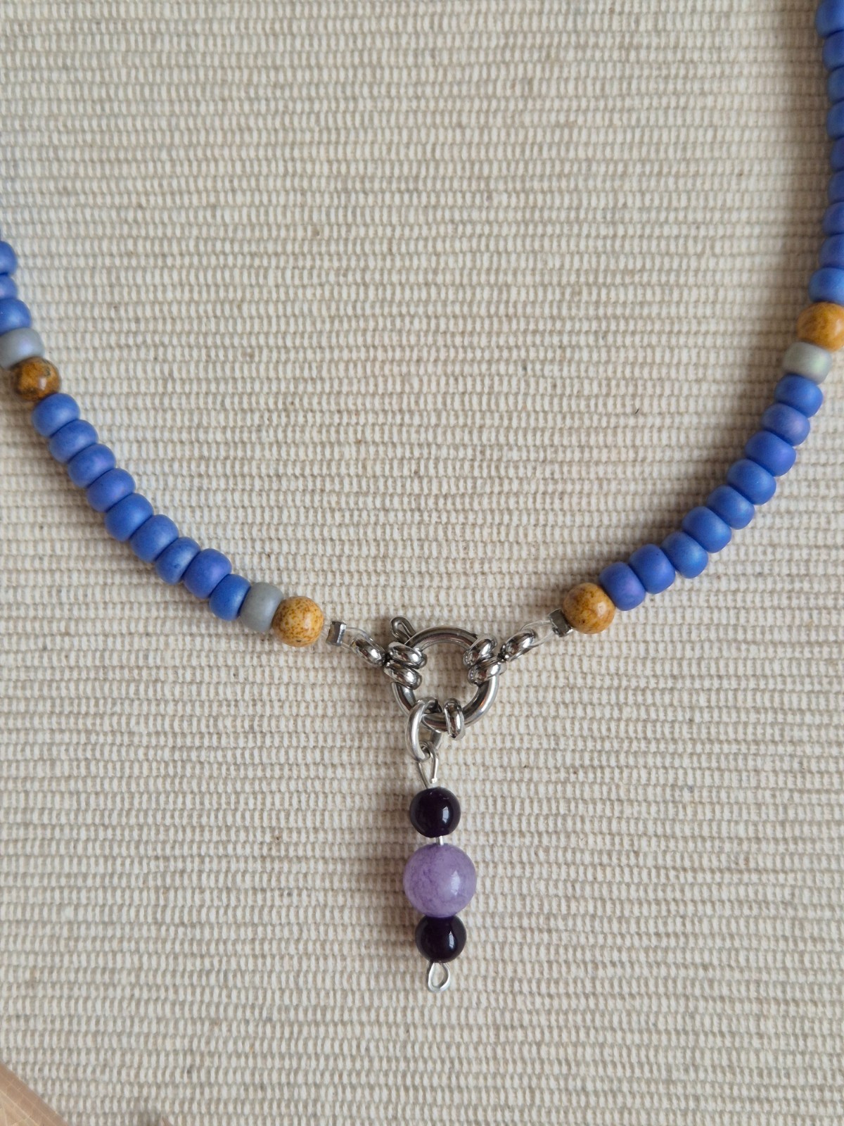 Basic ketting picture jaspis en miyuki kralen met boeisluiting voor b… - 134920 Basic ketting picture jaspis en miyuki kralen met boeisluiting voor bedels