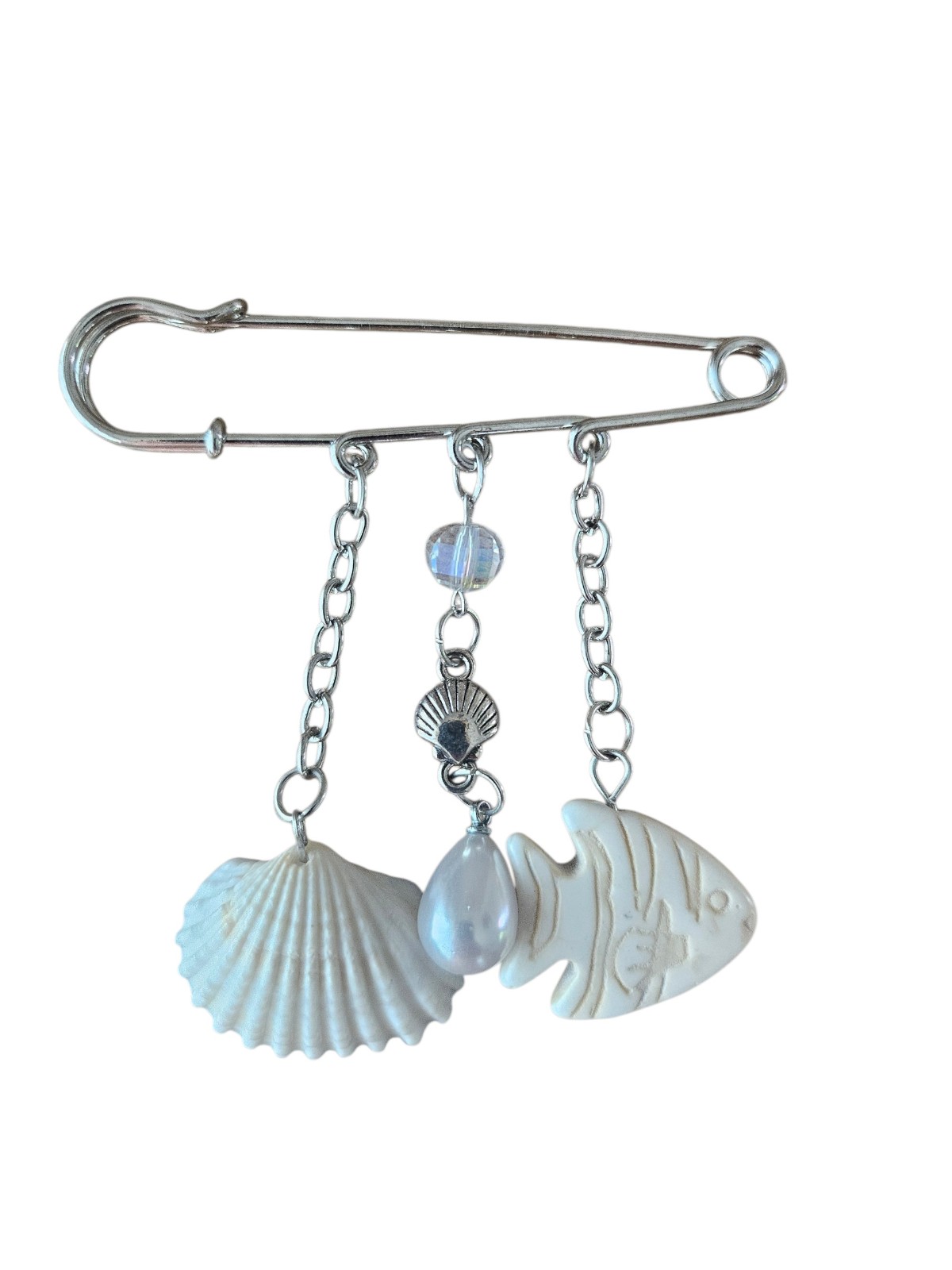 Broche Schelp met Vis - 135389 Broche Schelp met Vis