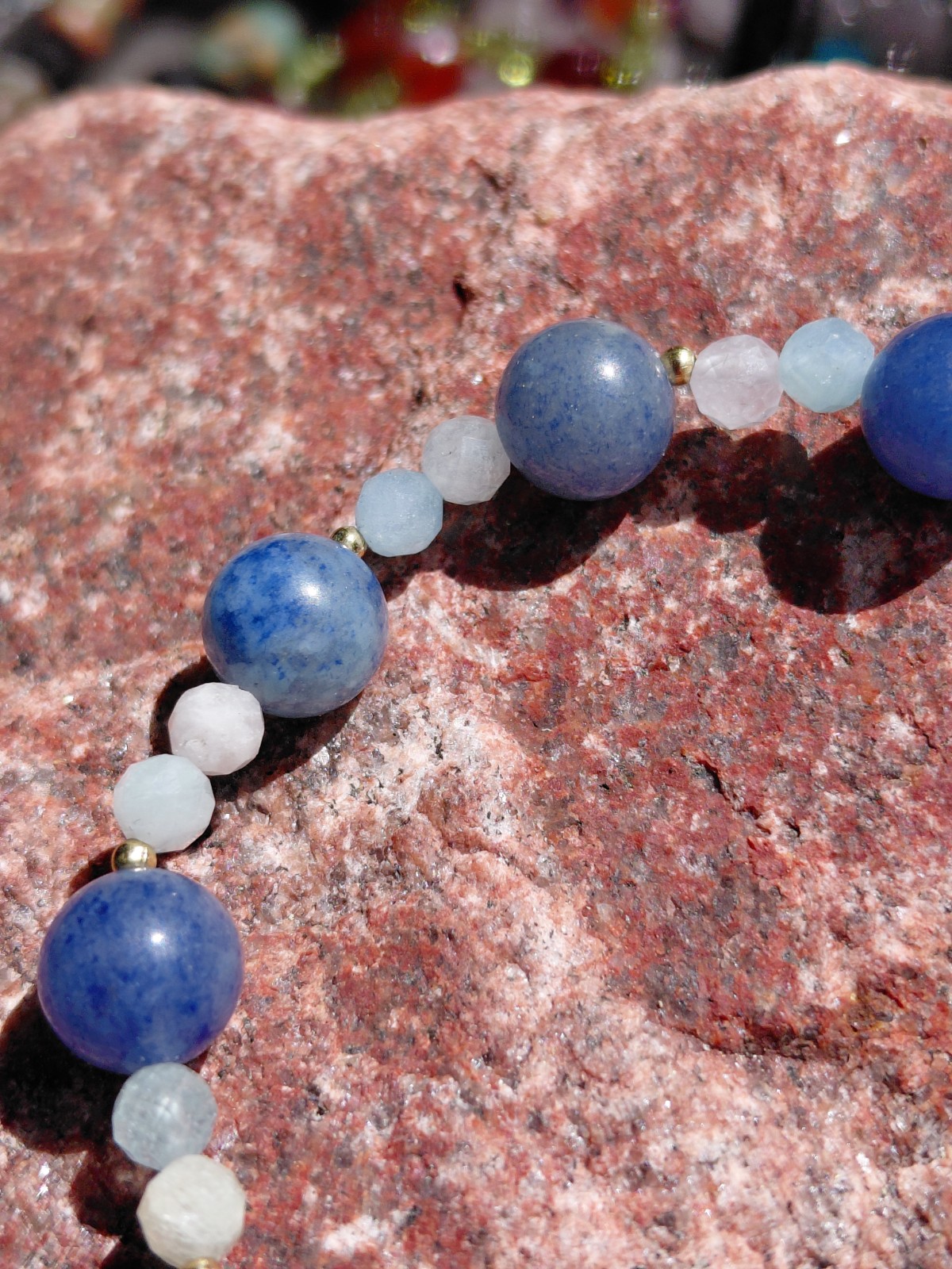 Calming Blue: Ketting met blauwe aventurijn en morganiet