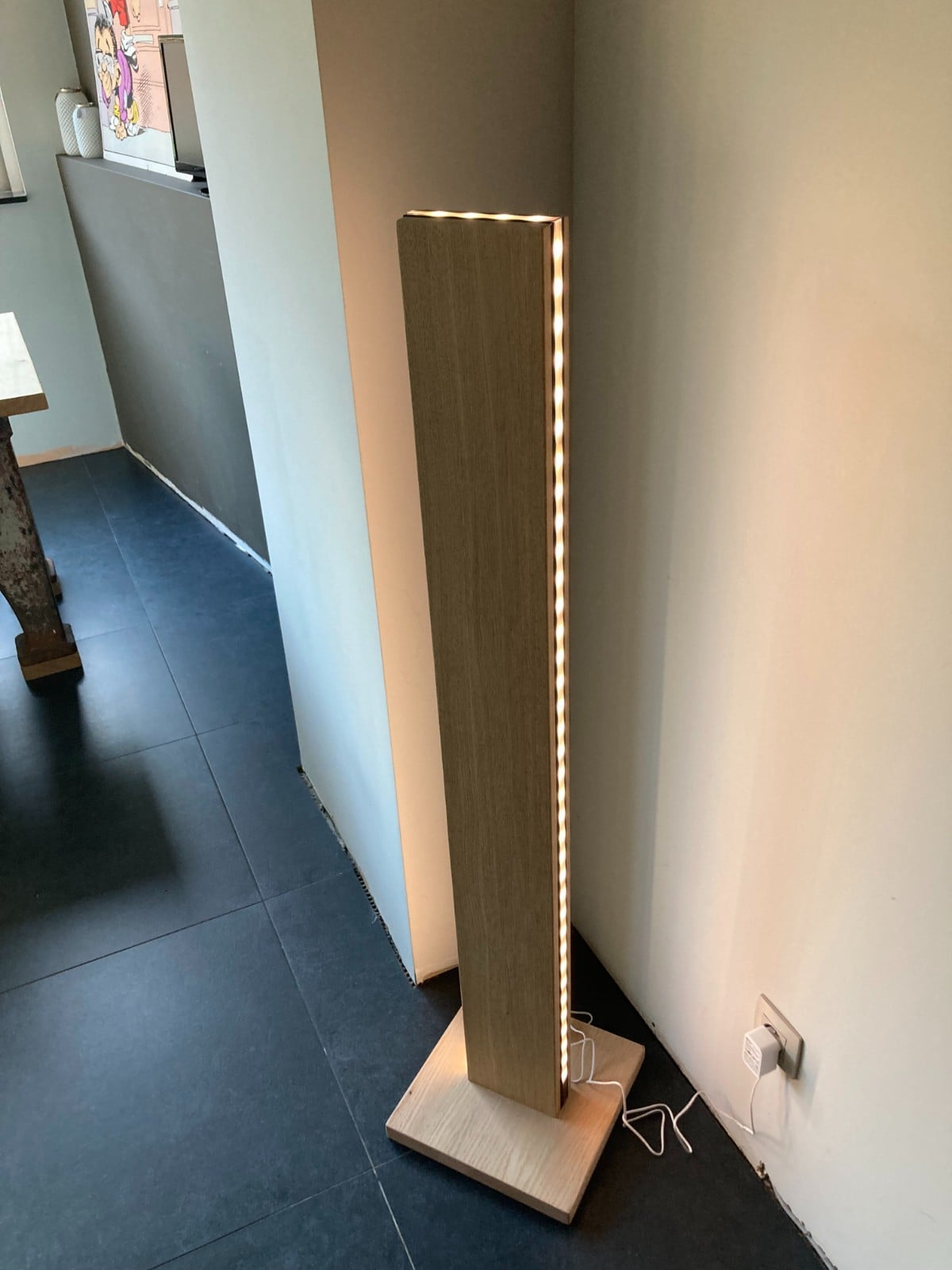 eikenhout vloer led lamp - 135256 eikenhout vloer led lamp