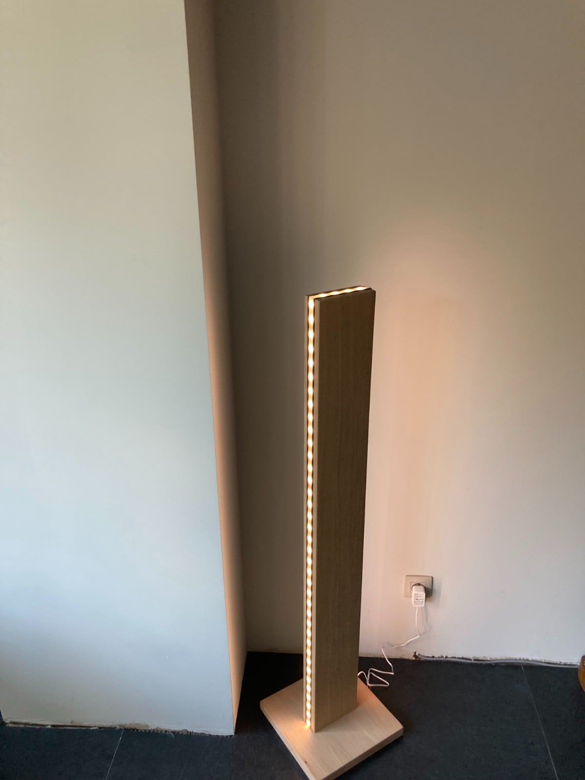 eikenhout vloer led lamp - 135257 eikenhout vloer led lamp