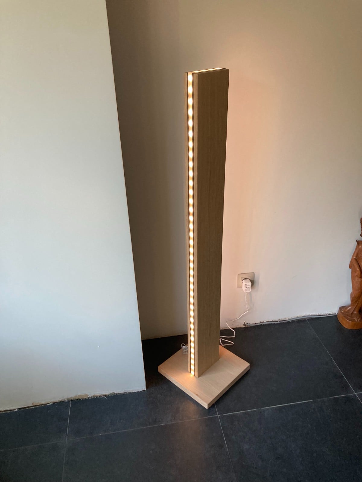 eikenhout vloer led lamp - 135258 eikenhout vloer led lamp