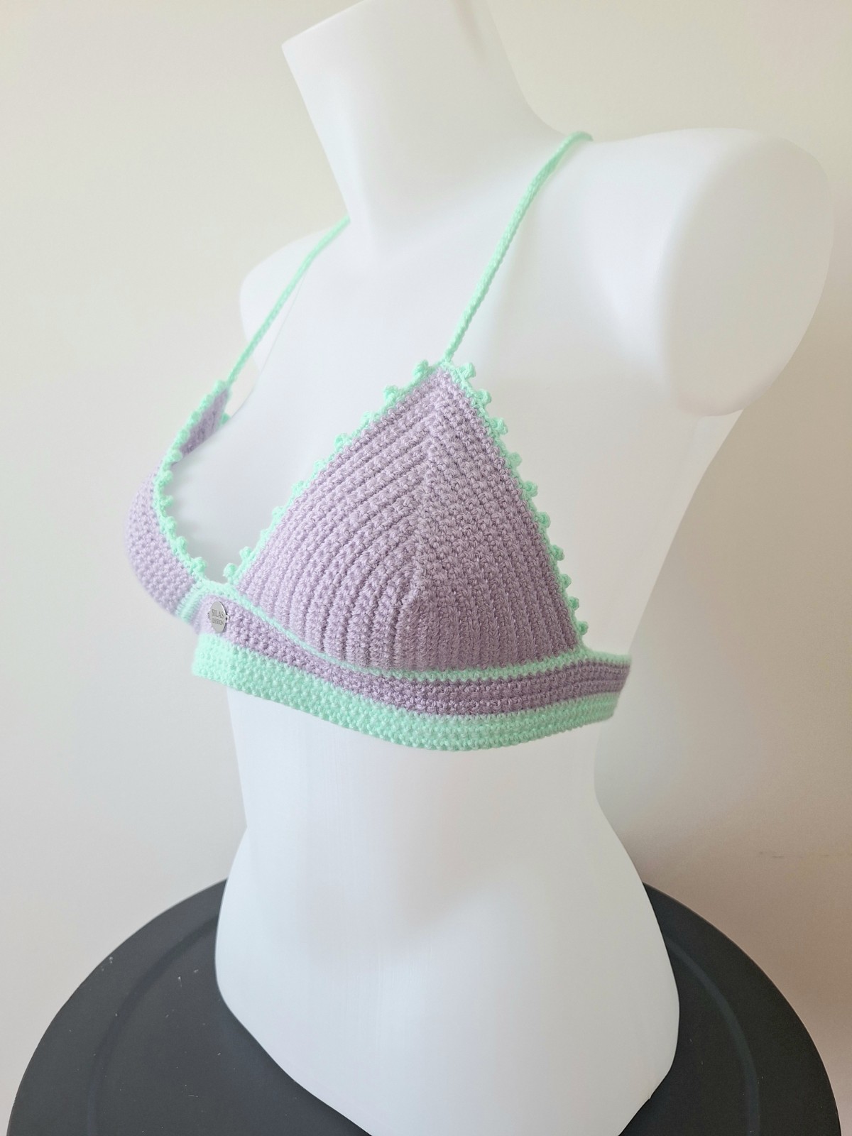 Gehaakt topje | Lila en mintgroen - 135520 Gehaakt topje | Lila en mintgroen