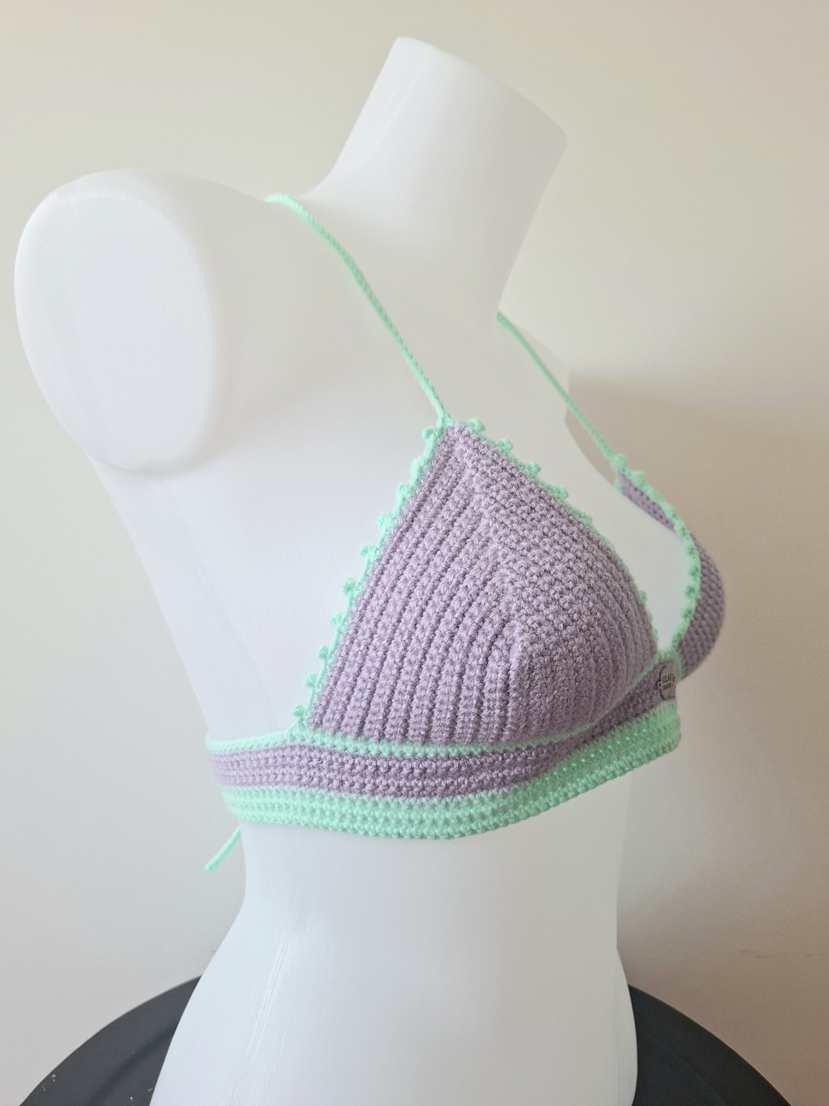 Gehaakt topje | Lila en mintgroen - 135522 Gehaakt topje | Lila en mintgroen