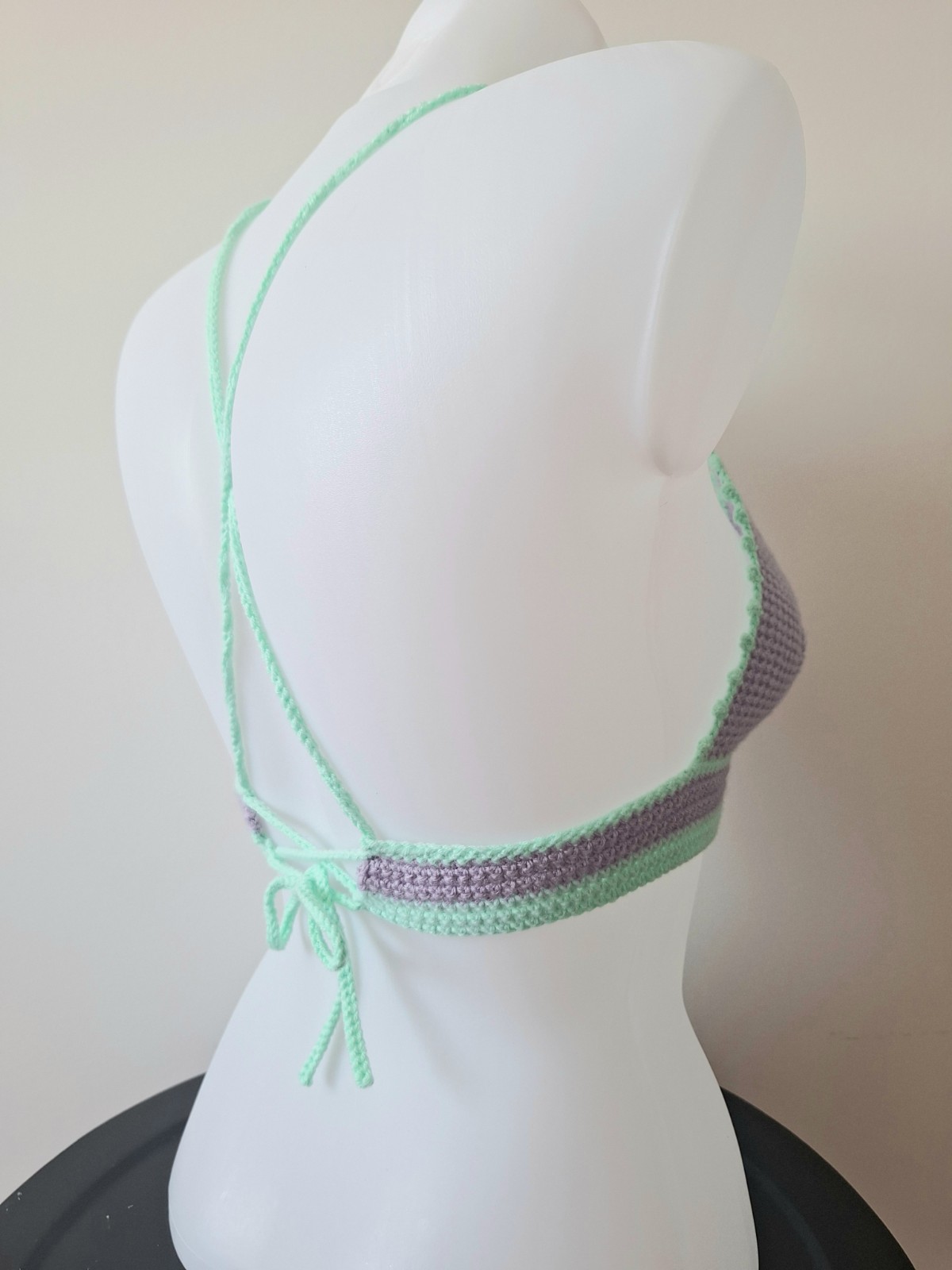 Gehaakt topje | Lila en mintgroen - 135526 Gehaakt topje | Lila en mintgroen