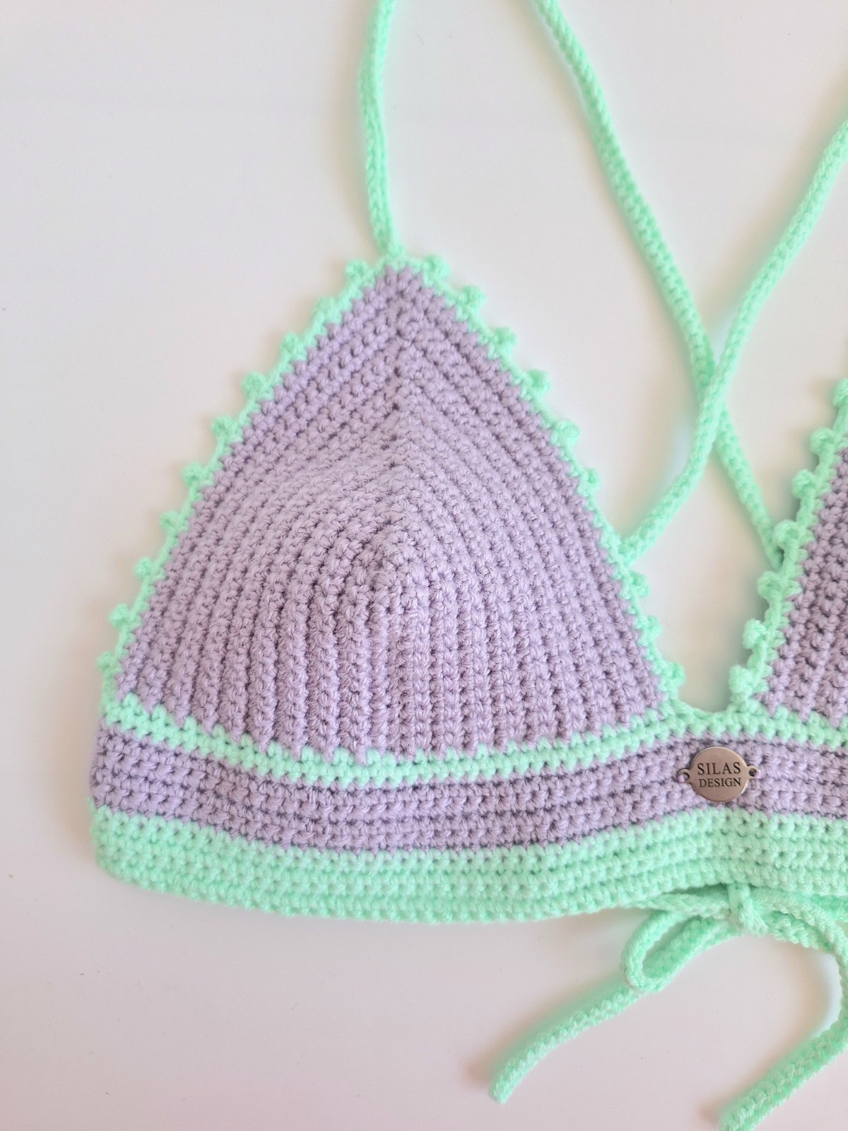 Gehaakt topje | Lila en mintgroen - 135527 Gehaakt topje | Lila en mintgroen
