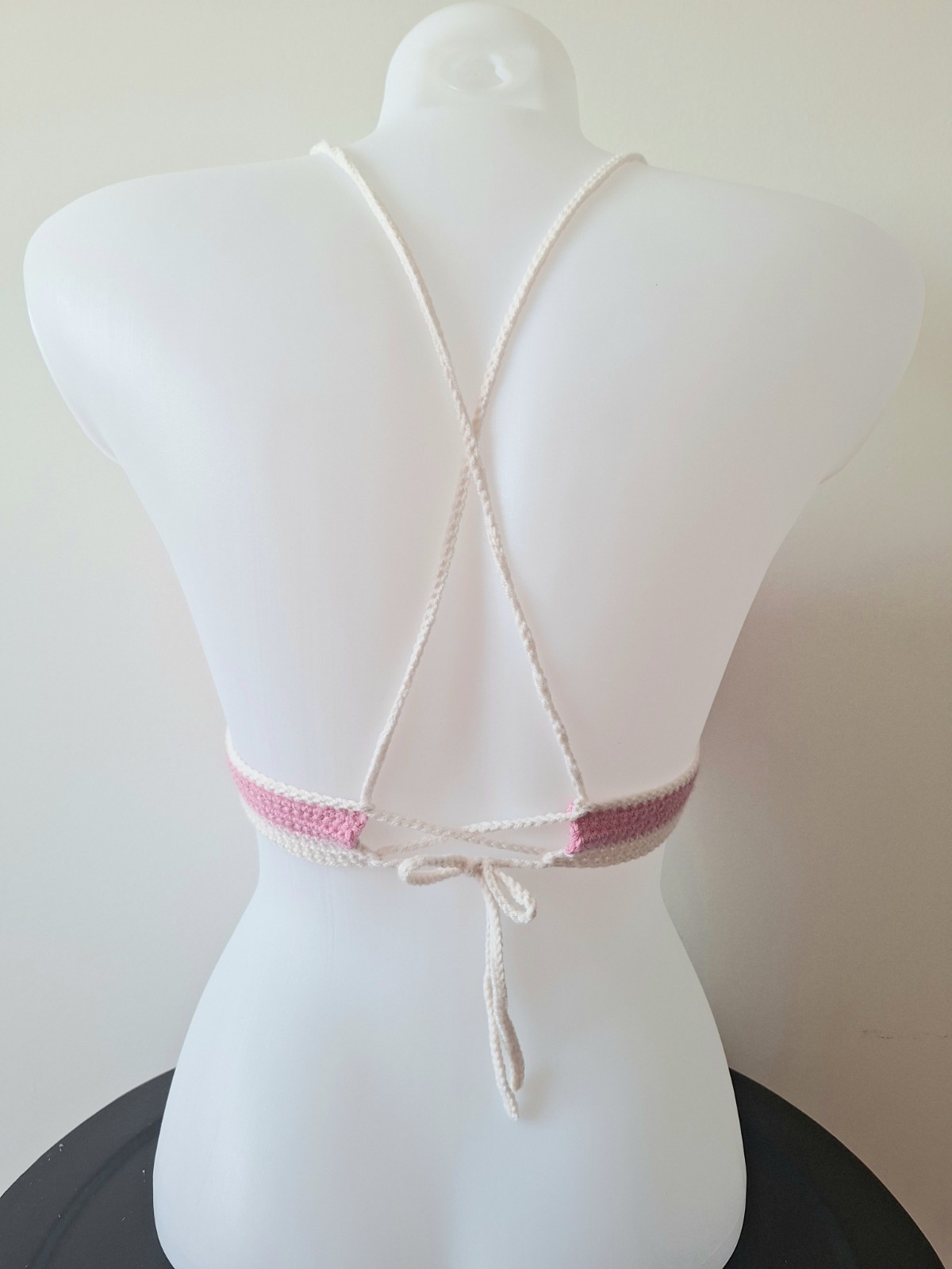 Gehaakt topje | Roze en crème - 135535 Gehaakt topje | Roze en crème