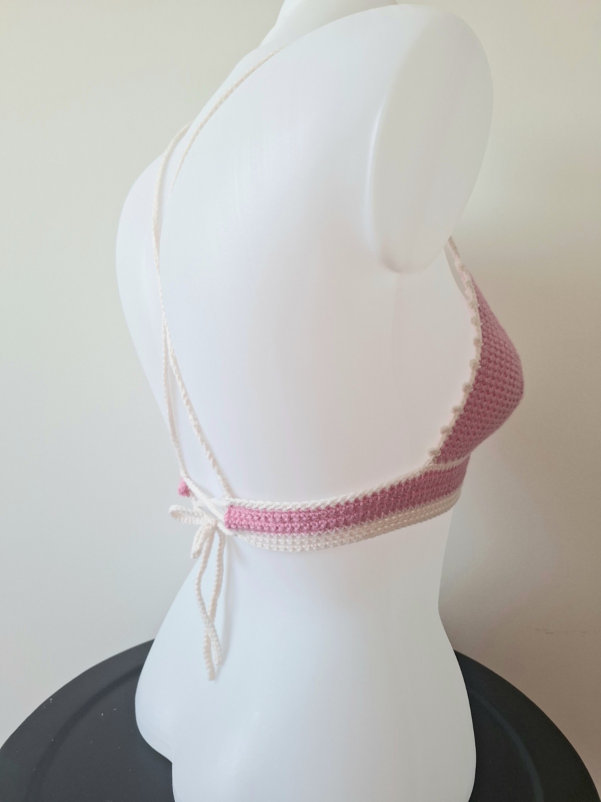 Gehaakt topje | Roze en crème - 135536 Gehaakt topje | Roze en crème