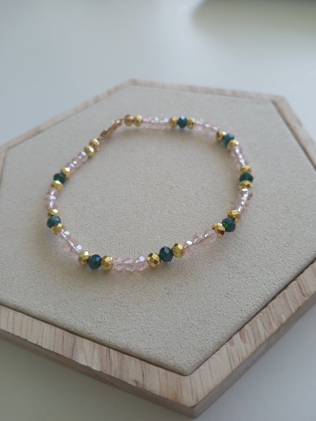 Handgemaakte Sieradenset met Facetkralen – Ketting en Armband Set voor Dames
