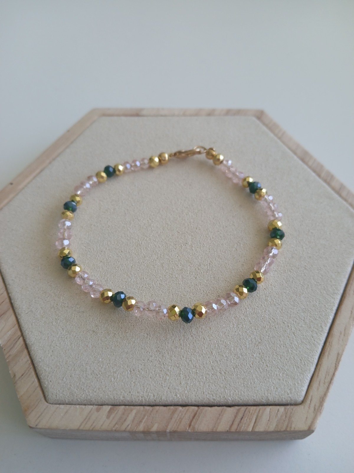 Handgemaakte Sieradenset met Facetkralen – Ketting en Armband Set voor Dames