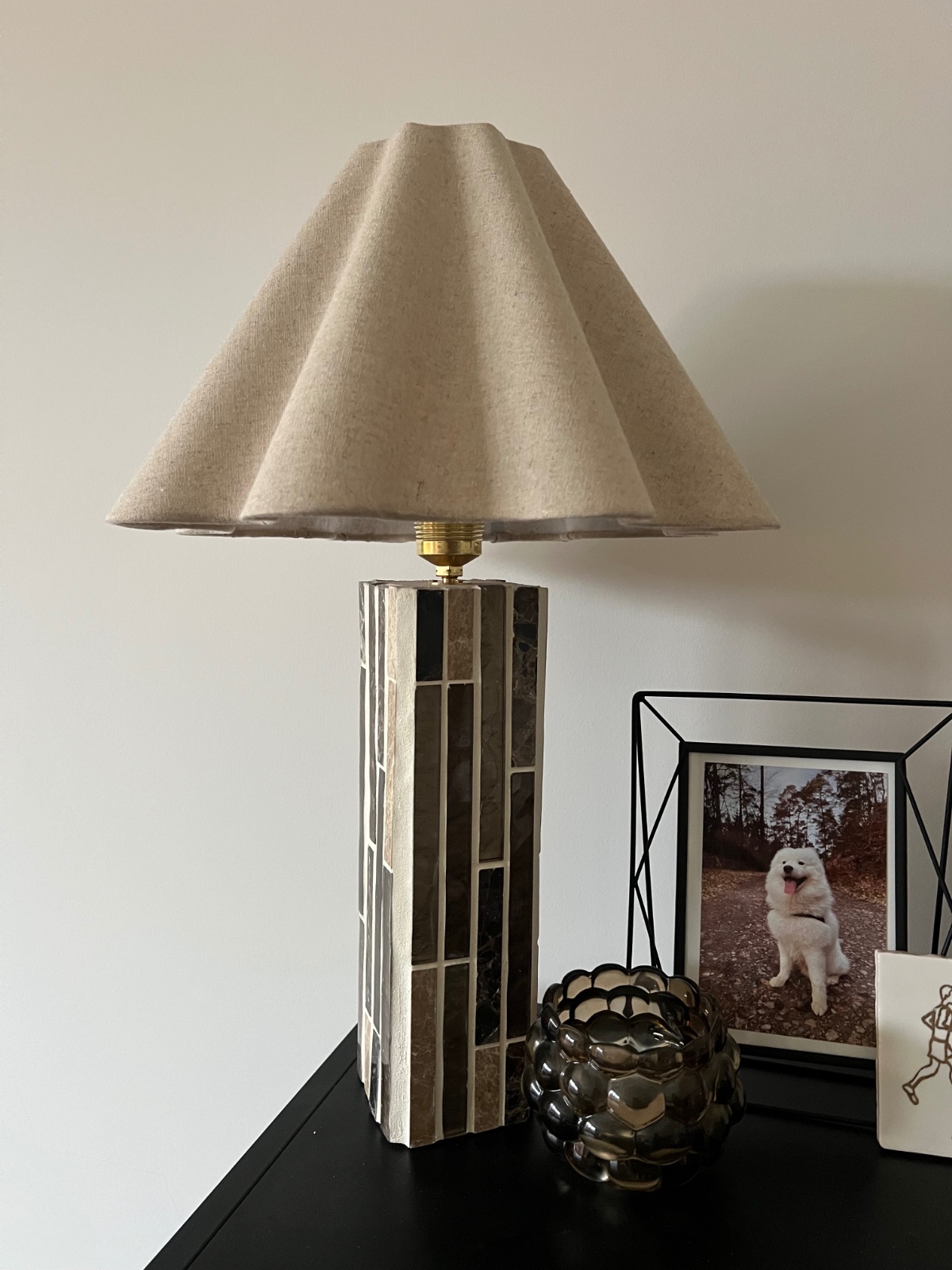 Unieke handgemaakte lampvoet - beige/bruin - 134527 Unieke handgemaakte lampvoet - beige/bruin