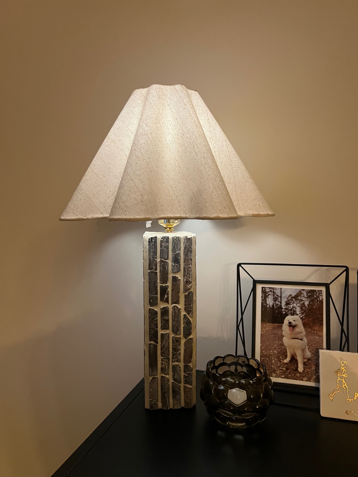 Unieke handgemaakte lampvoet - bruin - 134534 Unieke handgemaakte lampvoet - bruin