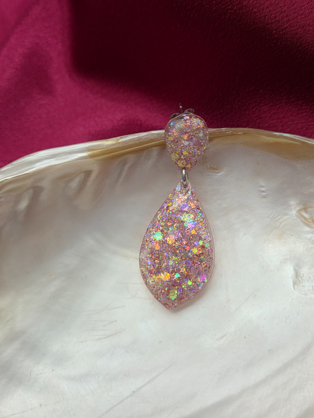 Epoxy oorbellen 'subtiel'