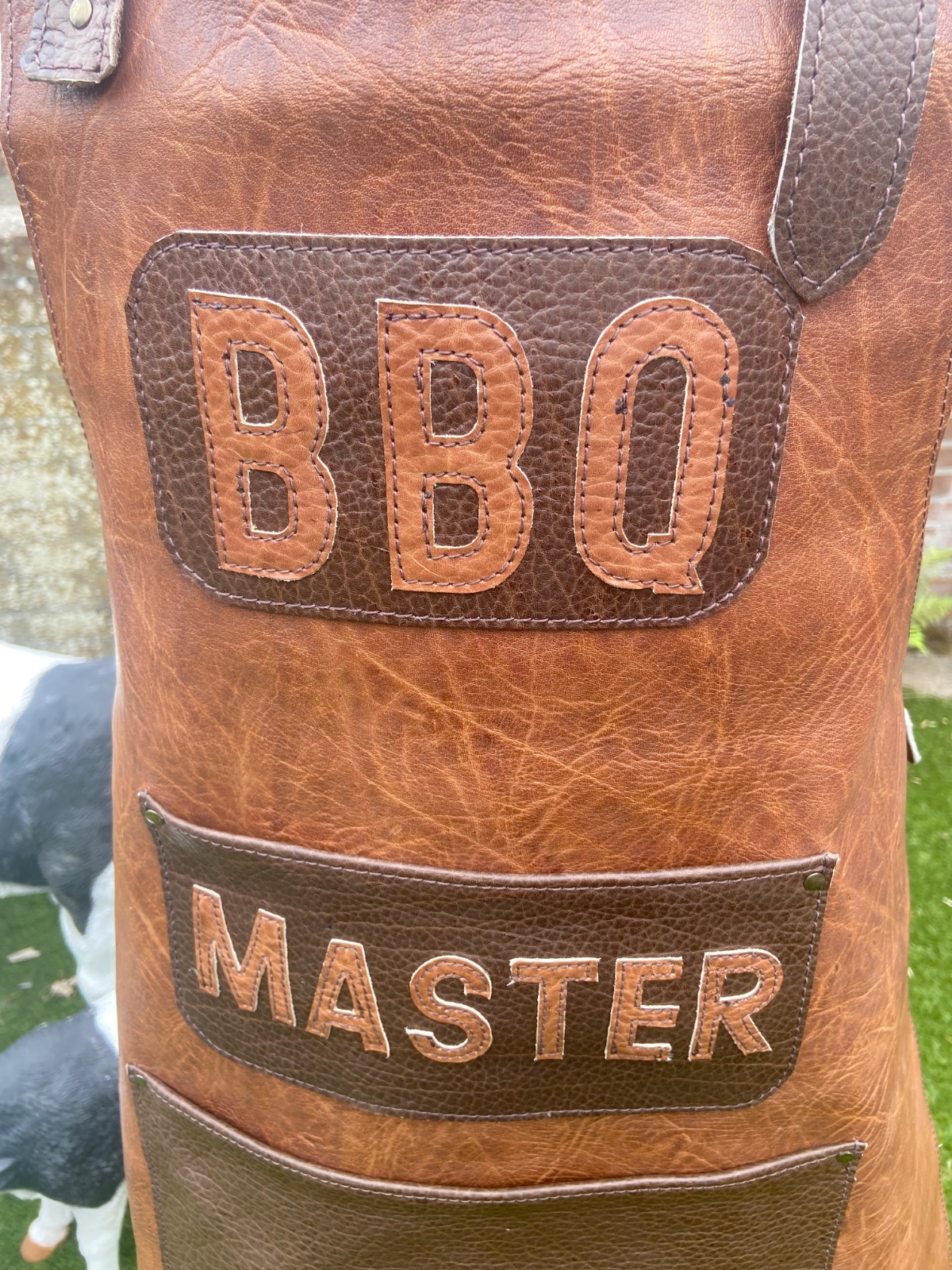Leren BBQ schort Persoonlijk en uniek - 143311 Leren BBQ schort Persoonlijk en uniek