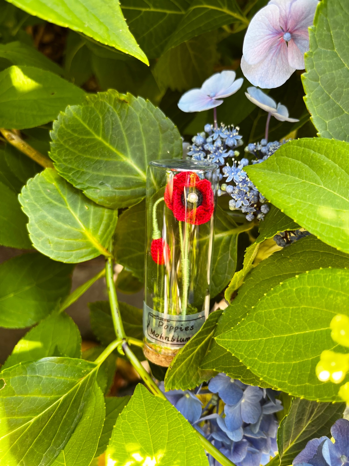 Micro gehaakte Klaproos Bloemenbroches
