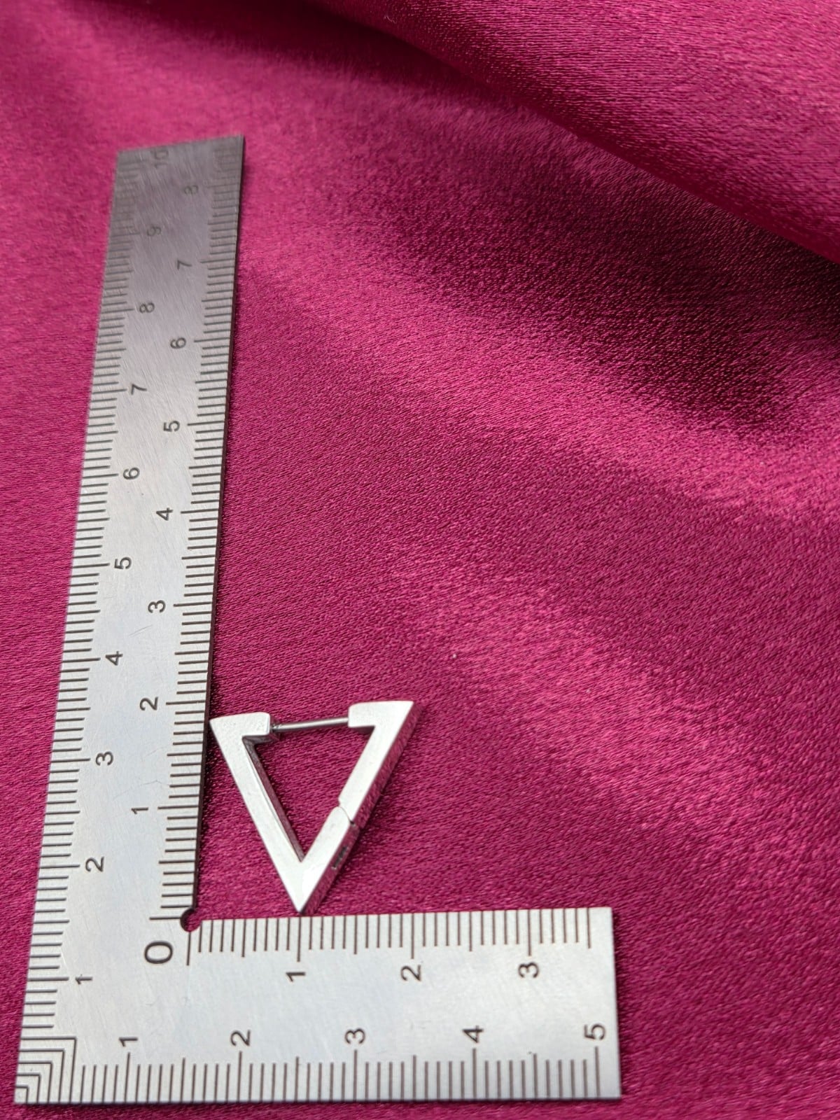 RVS creolen voor epoxy hangers - driehoek
