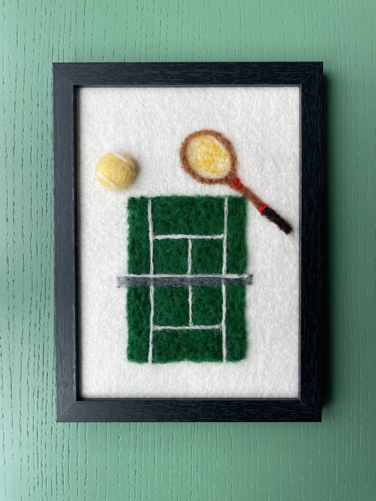 Tennis - een uniek handgemaakt werk van wol