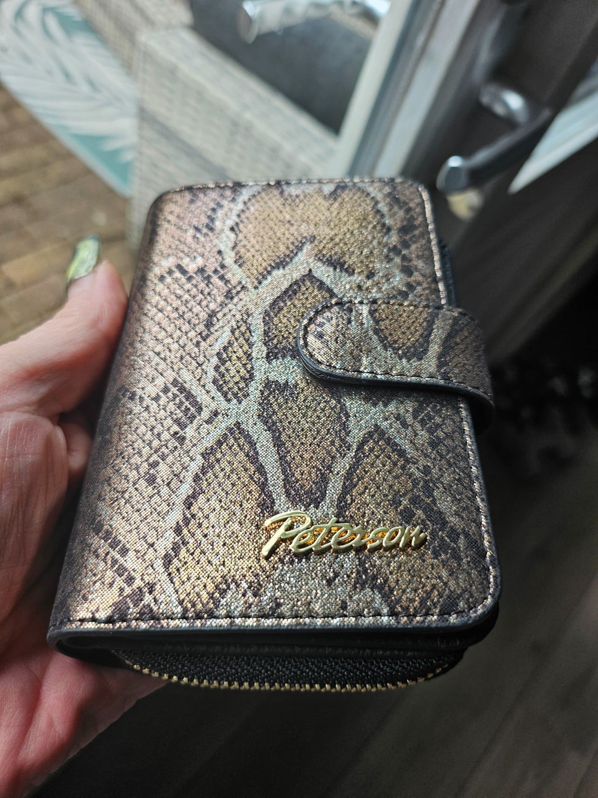 Chris Peterson Amsterdam – Leren Damesportemonnee Snake Print – L… - 147271 Chris Peterson Amsterdam – Leren Damesportemonnee Snake Print – Laatste Stuk! 🐍✨