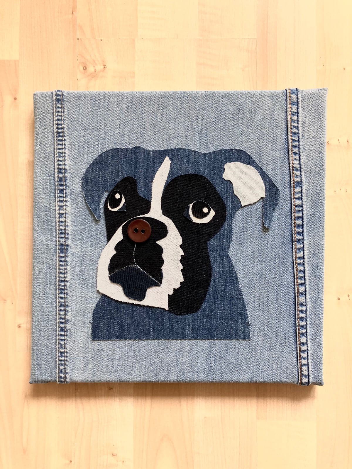 Hond denim-art 30x30cm - 147361 Hond denim-art 30x30cm