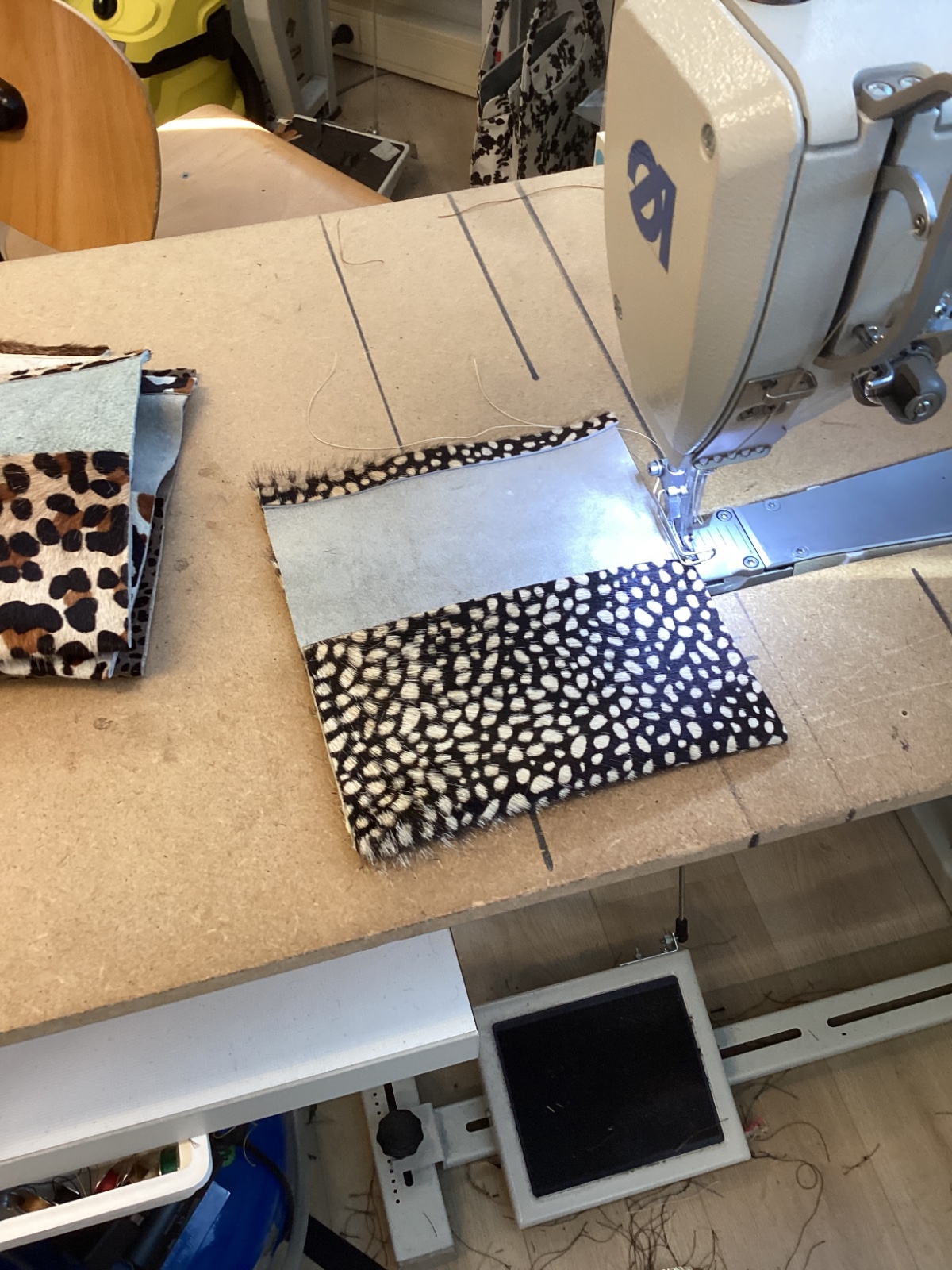 Leren portemonnee met dierenprint