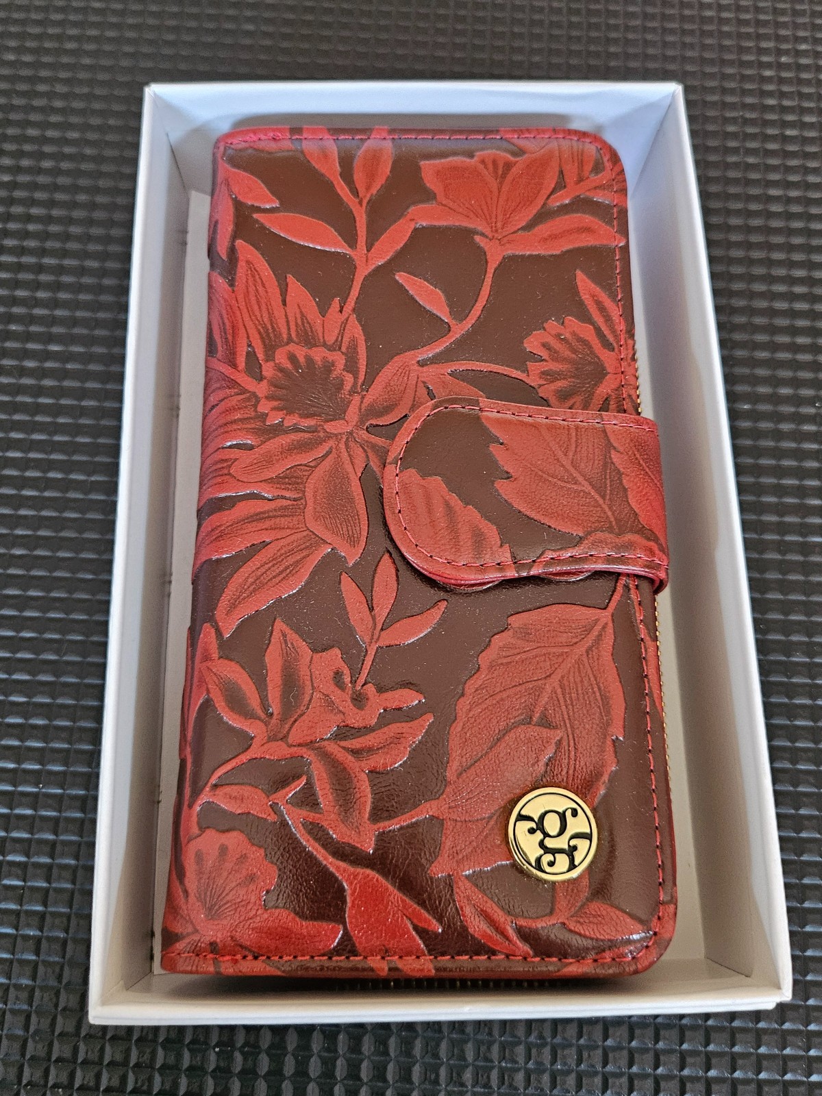 Luxe Gregorio Damesportemonnee van Echt Leer – Bloemenprint, RFID & Geschenkdoos