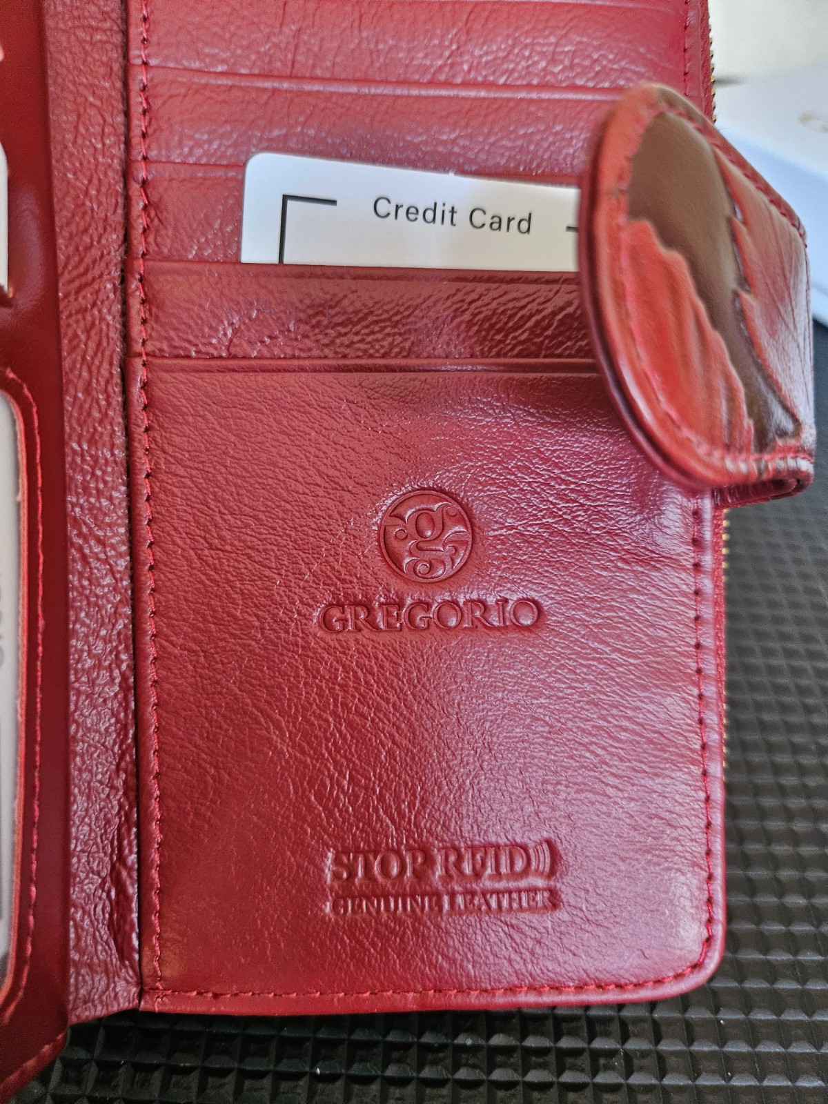 Luxe Gregorio Damesportemonnee van Echt Leer – Bloemenprint, RFID & Geschenkdoos
