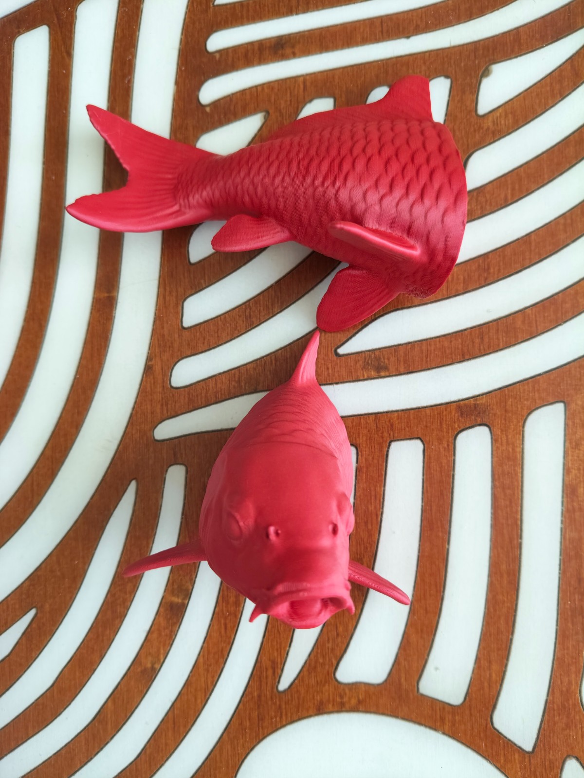 Magnetic Koi fish window art - Dark red