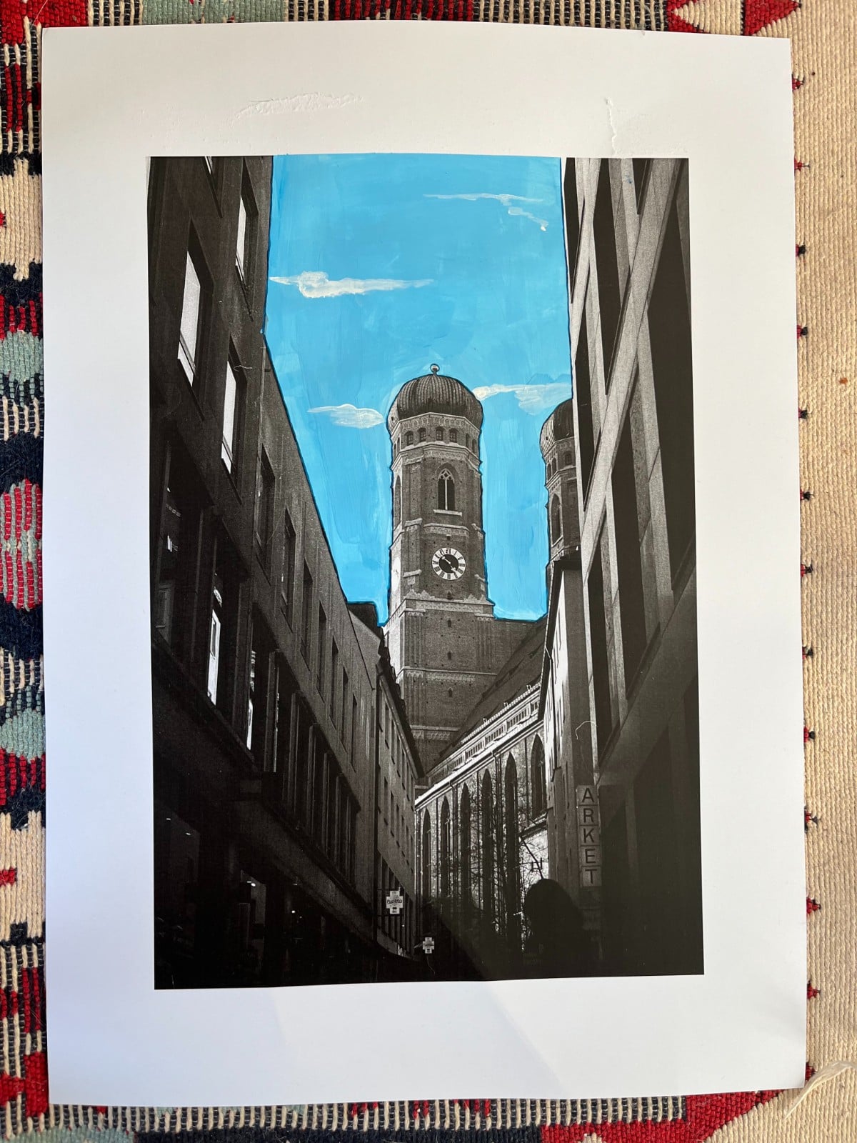 Munich: Original A3 Mixed media Print (Matte) - 143613 Munich: Original A3 Mixed media Print (Matte)