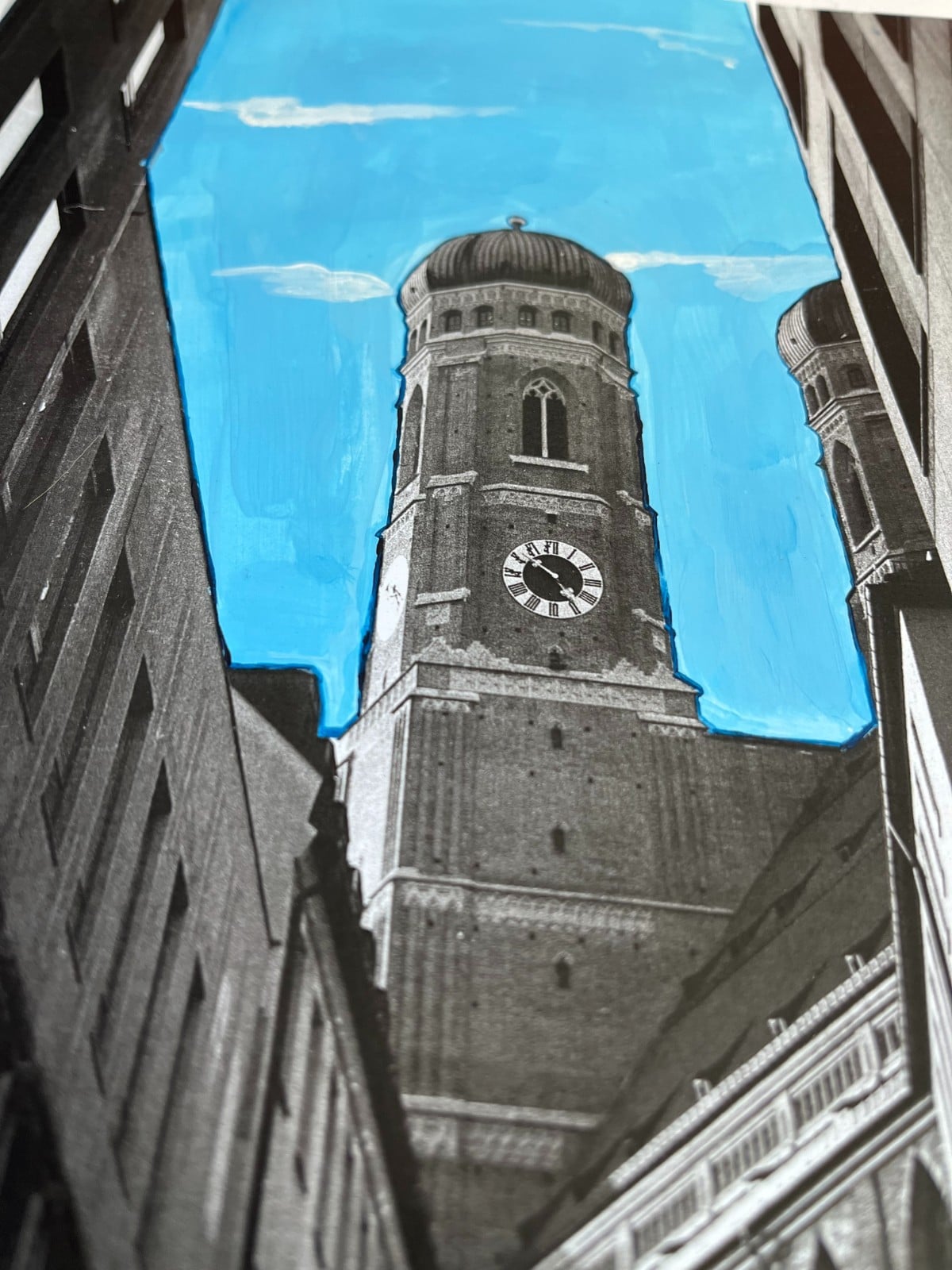 Munich: Original A3 Mixed media Print (Matte) - 143615 Munich: Original A3 Mixed media Print (Matte)